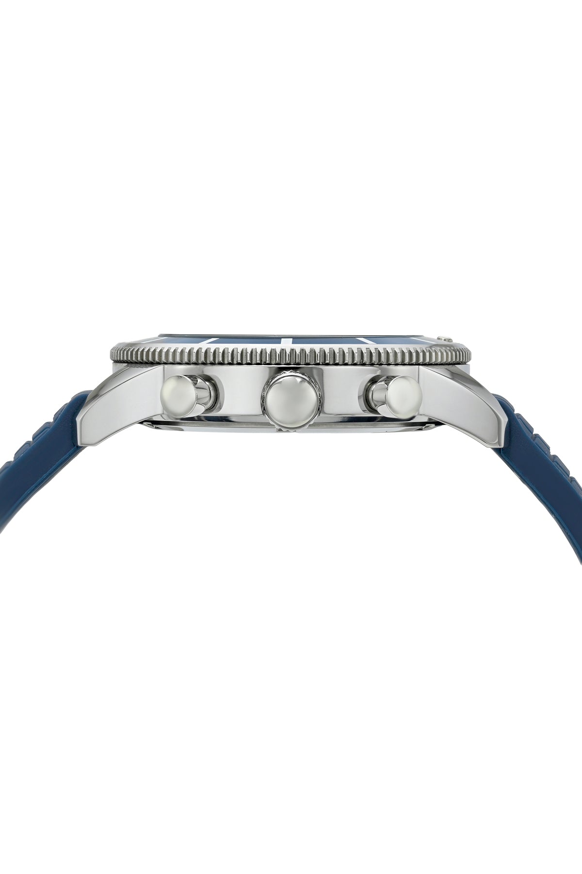 Porsamo Bleu Brandon luxury chronograph men's silicone strap watch, silver, blue 1013DBRR