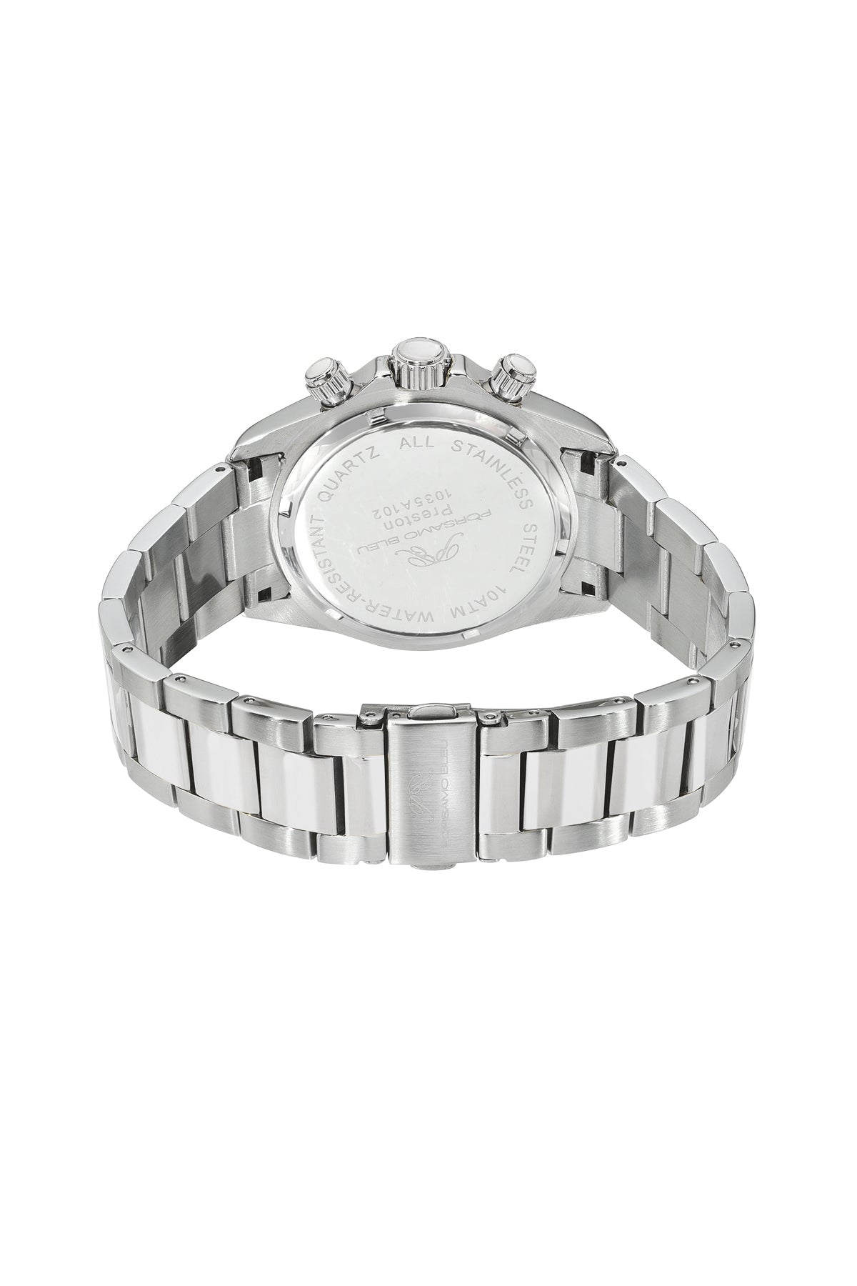 Preston Stainless Steel Silver Tone and Green Men's Multi Function Watch 1035APRS