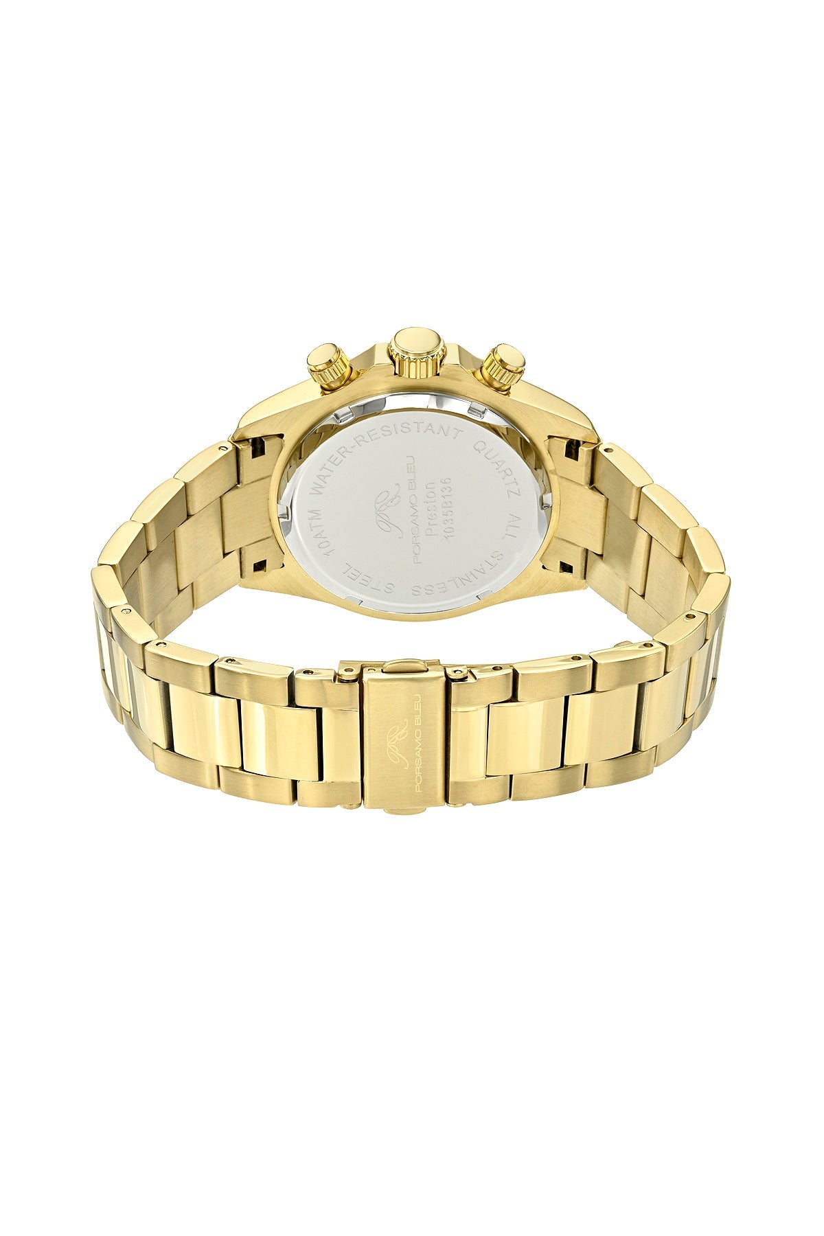 Preston Stainless Steel Gold Tone and Green Men's Multi Function Watch 1035BPRS