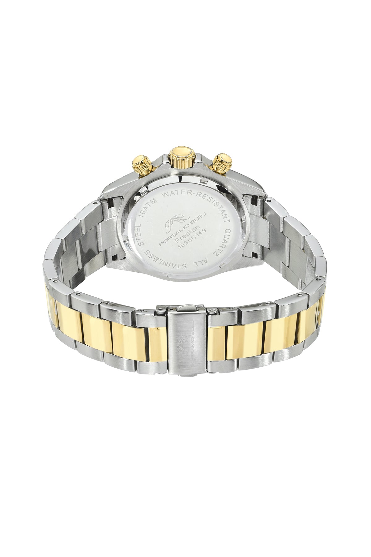 Preston Stainless Steel Two-Tone and Green Men's Multi Function Watch 1035CPRS