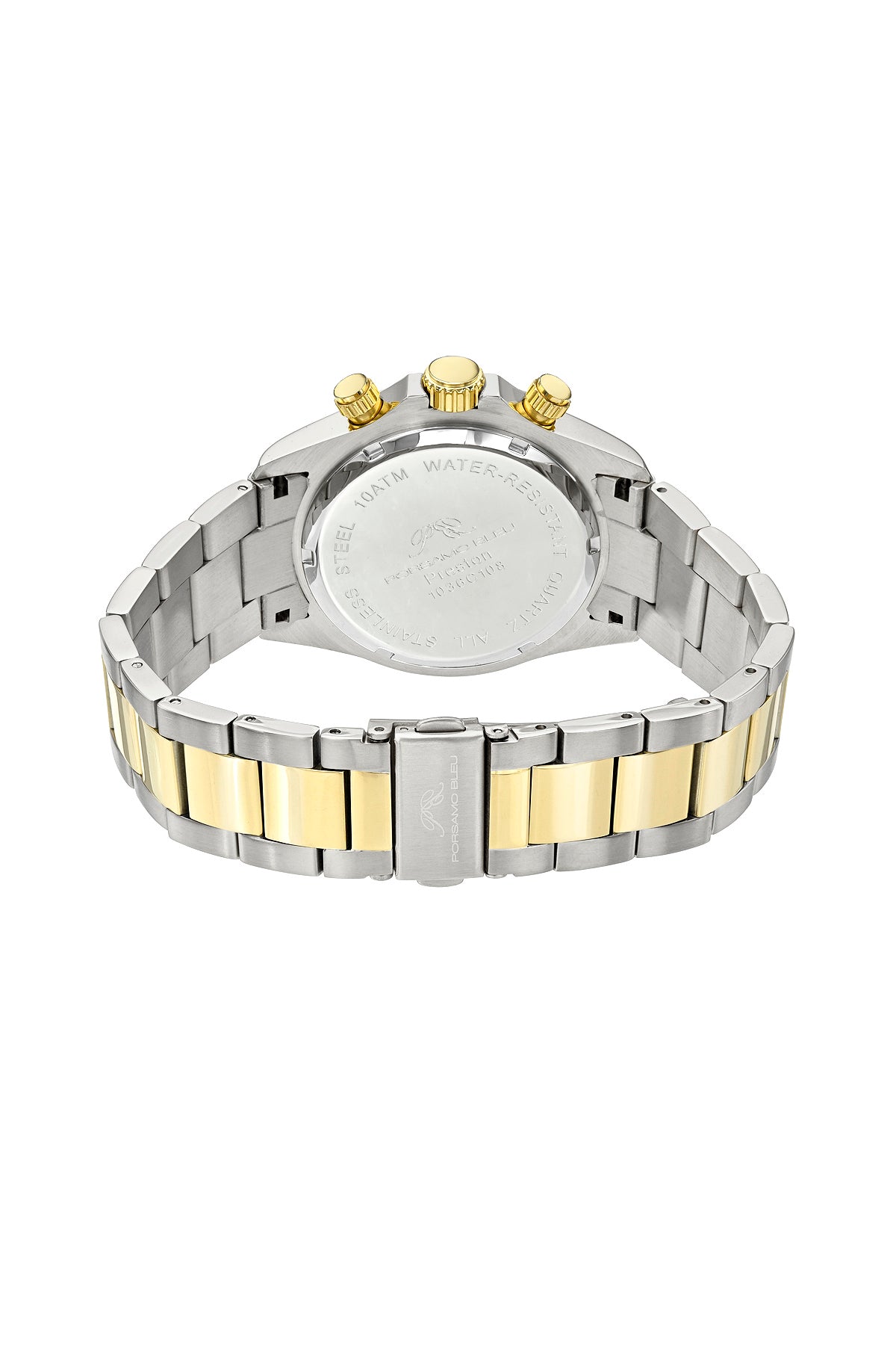 Preston Stainless Steel Two Tone and Ice Blue Men's Multi Function Watch 1036CPRS