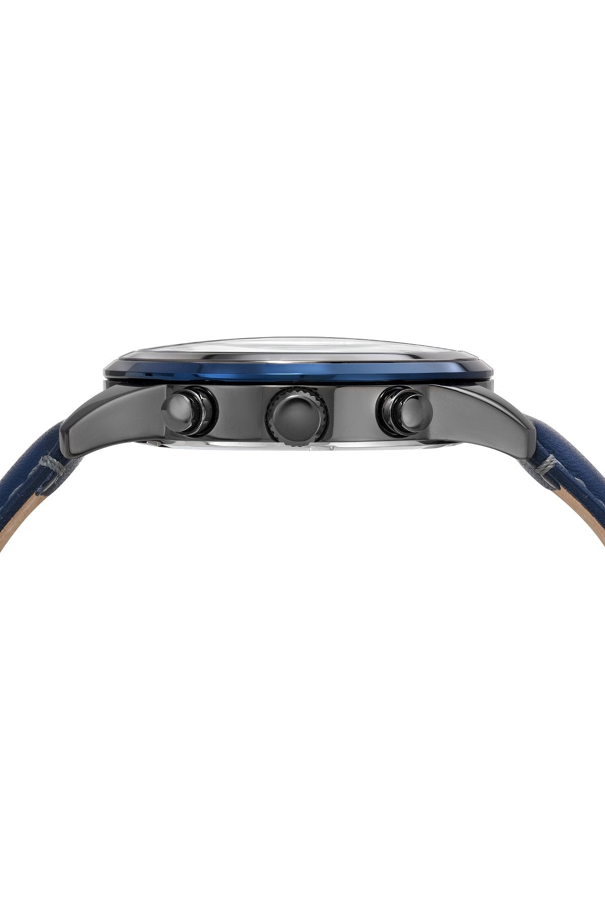 Arthur Genuine Leather Gunmetal & Blue Men's Chronograph Watch 1091DARL