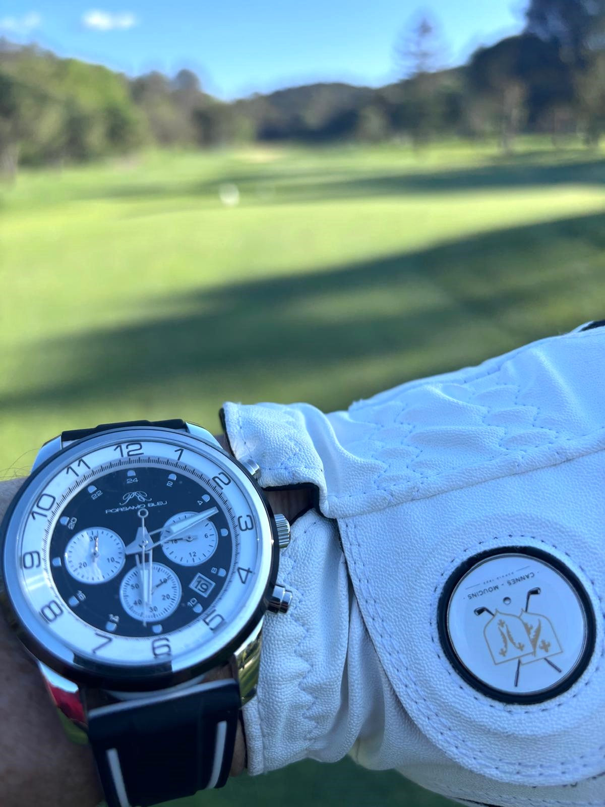 Arthur Silicone Silver Black & White Men's Chronograph Watch 1092BARR