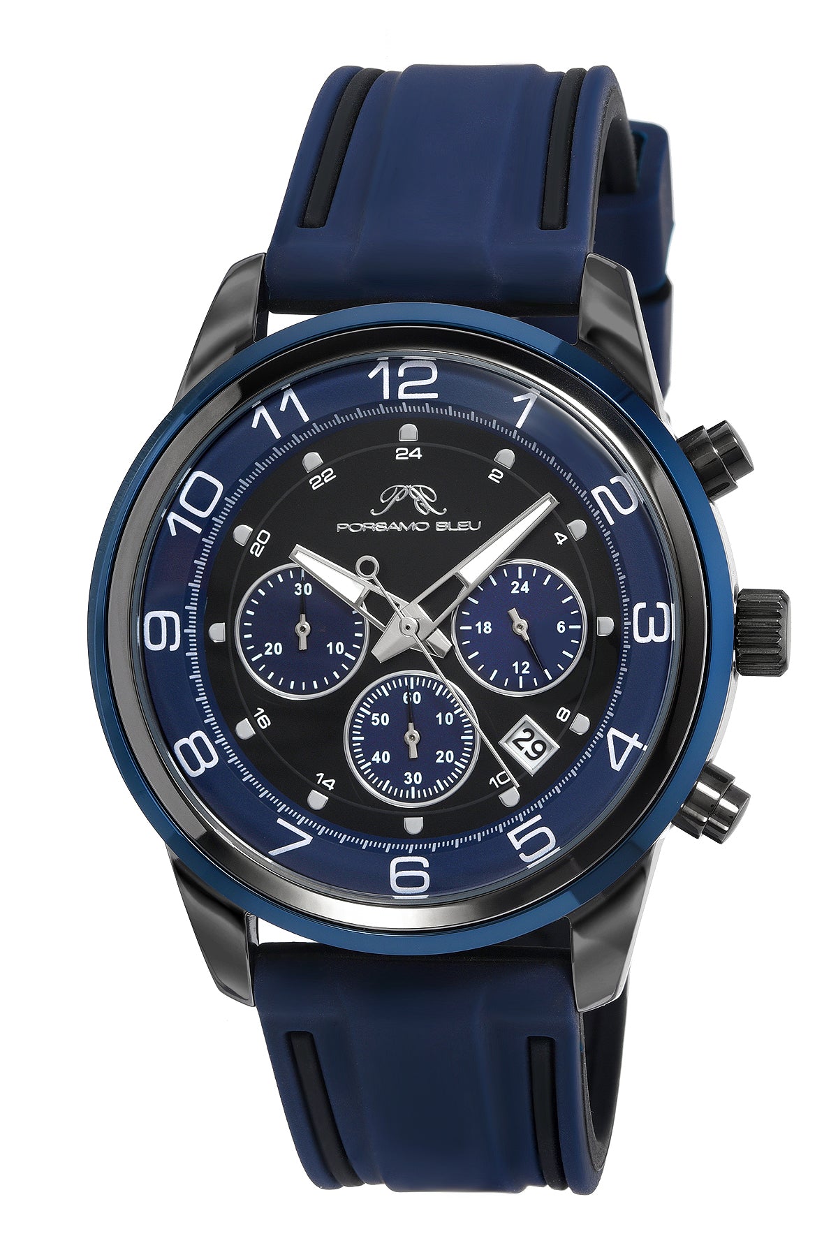 Arthur Silicone Gunmetal & Blue Men's Chronograph Watch 1092CARR