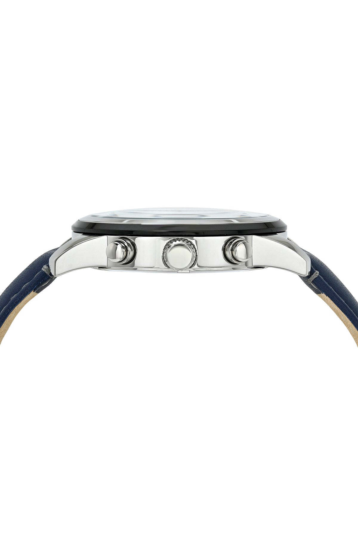 Porsamo Bleu Arthur Luxury Chronograph Men's Genuine Leather Band Watch, Silver, Blue 1093CARL