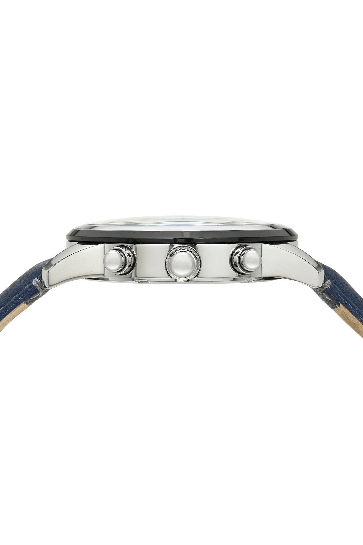 Porsamo Bleu Arthur Luxury Chronograph Men's Genuine Leather Band Watch, Silver, Blue 1093CARL
