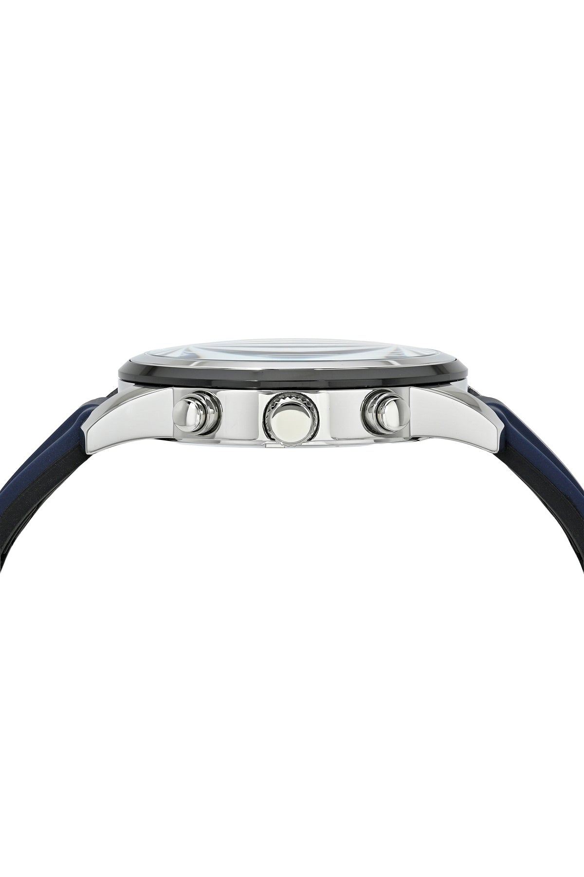 Porsamo Bleu Arthur Luxury Chronograph Men's Silicone Strap Watch, Silver, Blue 1094AARR