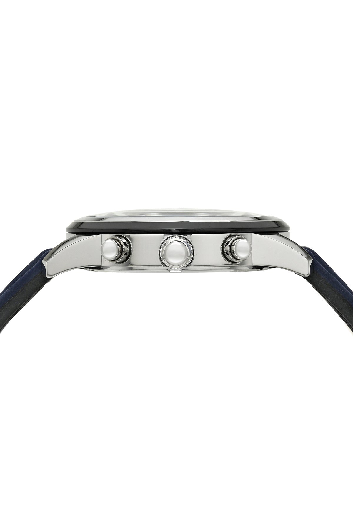 Porsamo Bleu Arthur Luxury Chronograph Men's Silicone Strap Watch, Silver, Blue 1094AARR