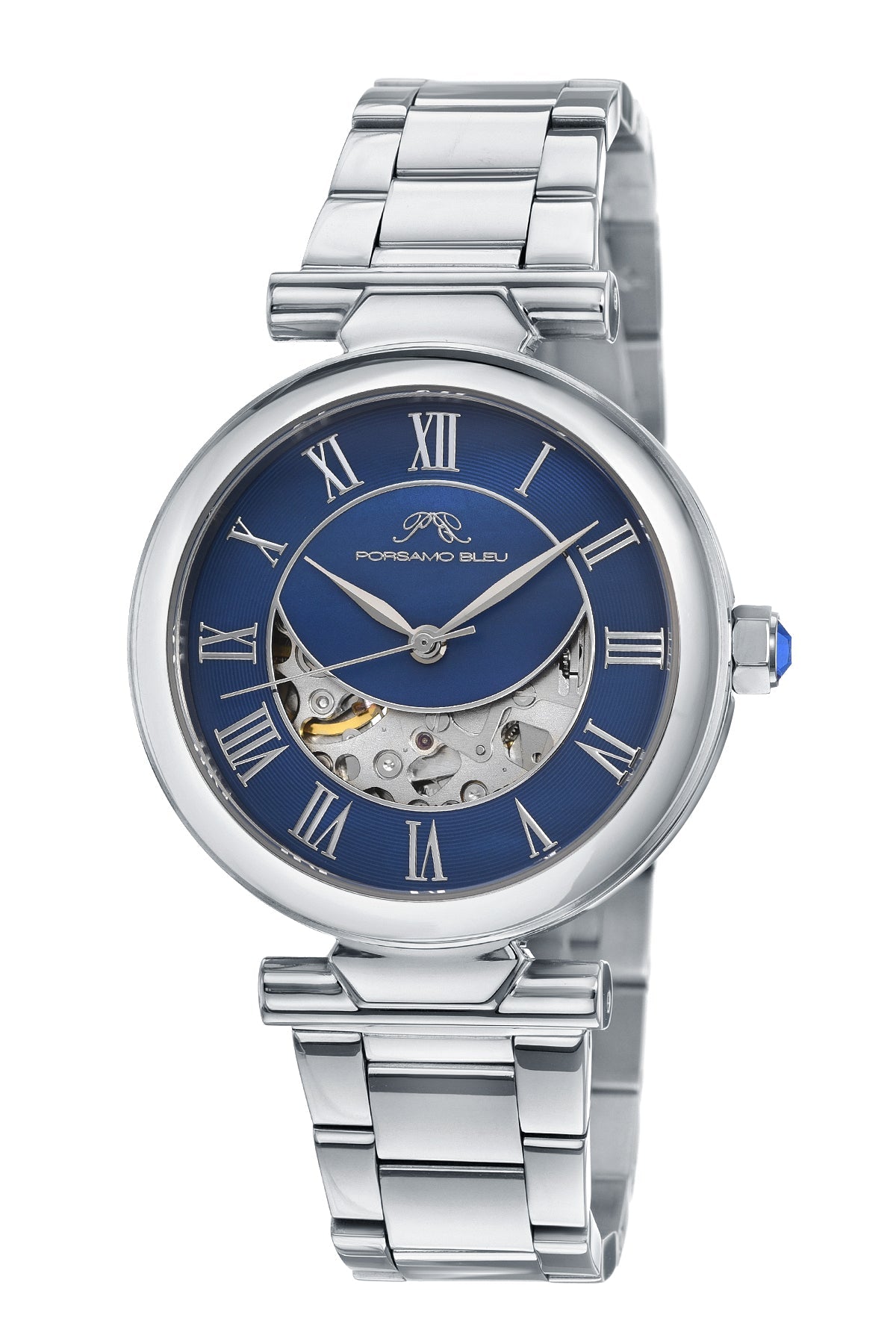 Colette Stainless Steel Silver & Blue Women's Automatic Watch 1102ACOS