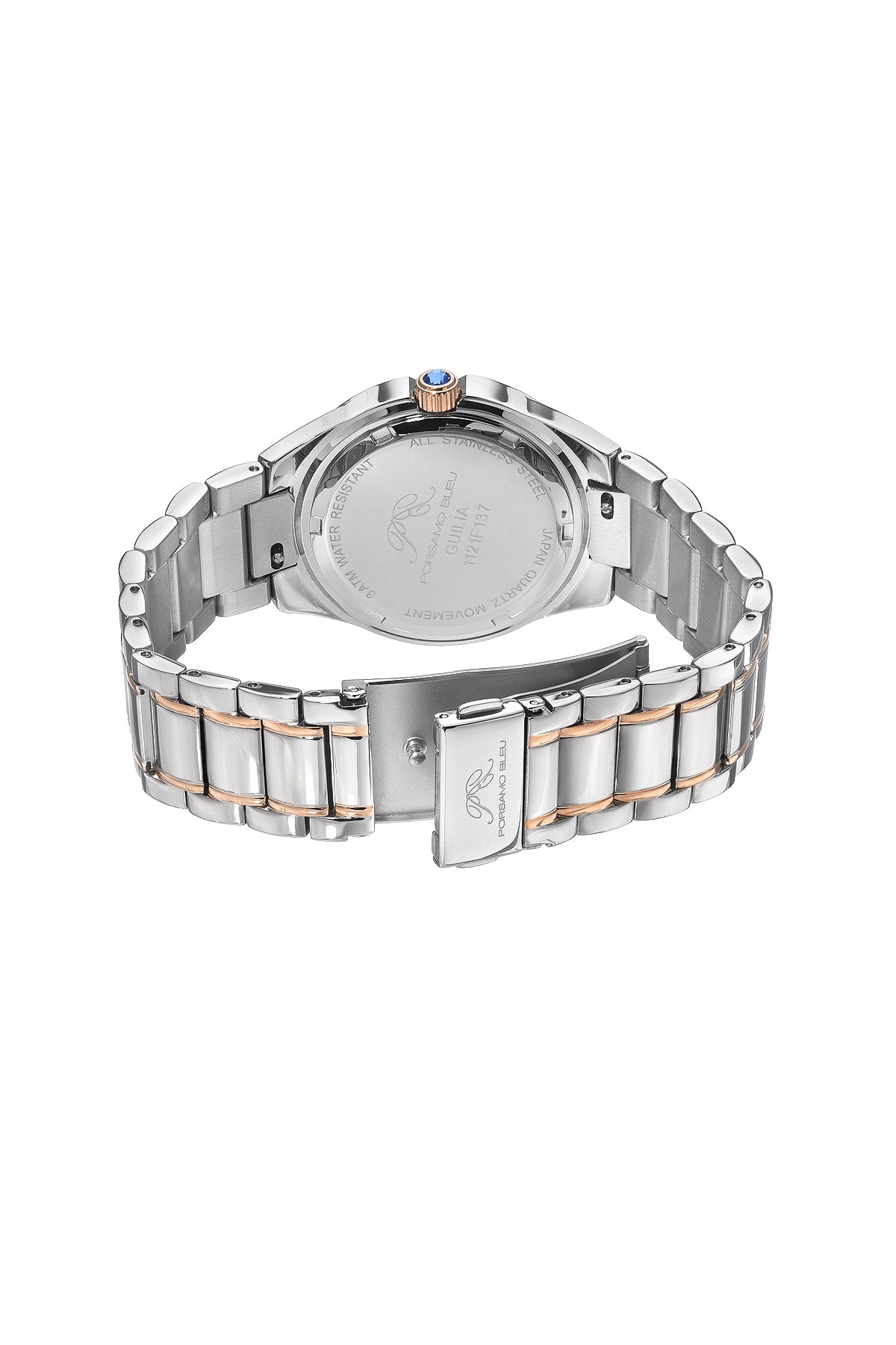Guilia Stainless Steel/Silicone Two-tone Women's Crystal Watch 1121FGUS