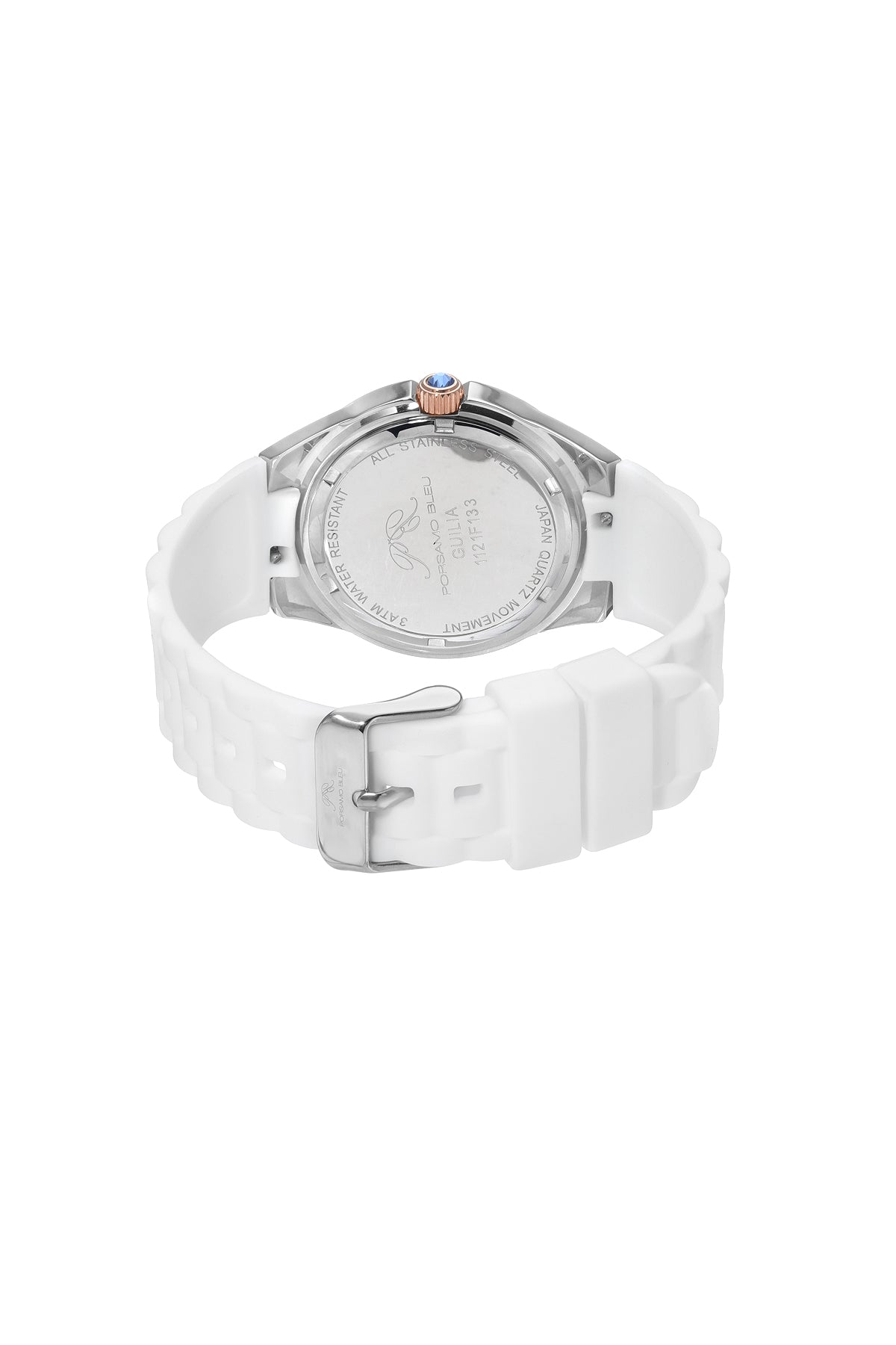 Guilia Stainless Steel/Silicone Two-tone Women's Crystal Watch 1121FGUS