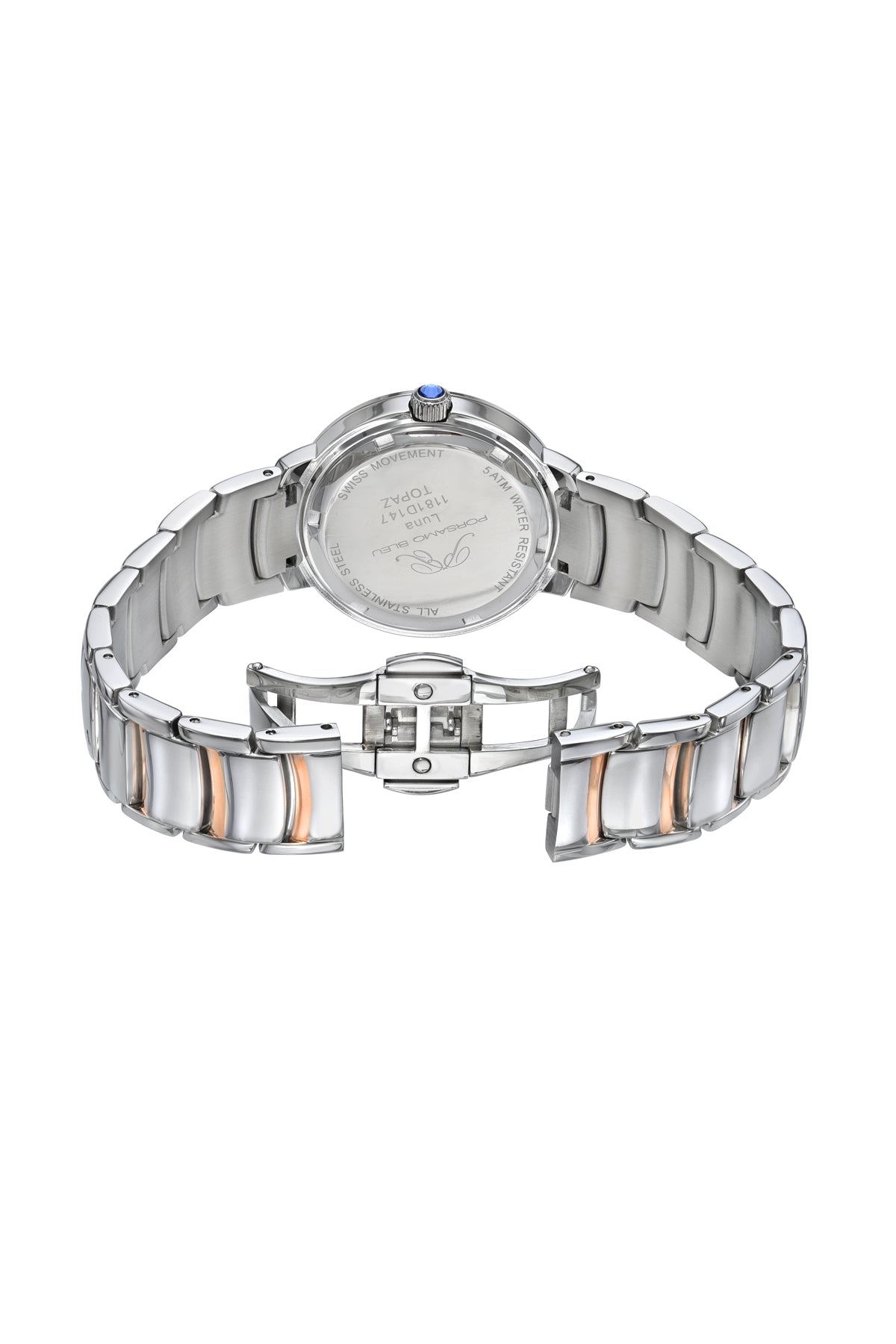 Luna Stainless Steel Two-tone/Pink Women's Crystal Watch 1181DLUS