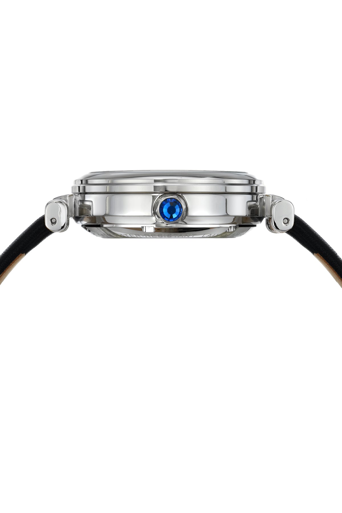 Laura Women's Topaz Gemstone Automatic Black & Silver Watch 1211ALAL