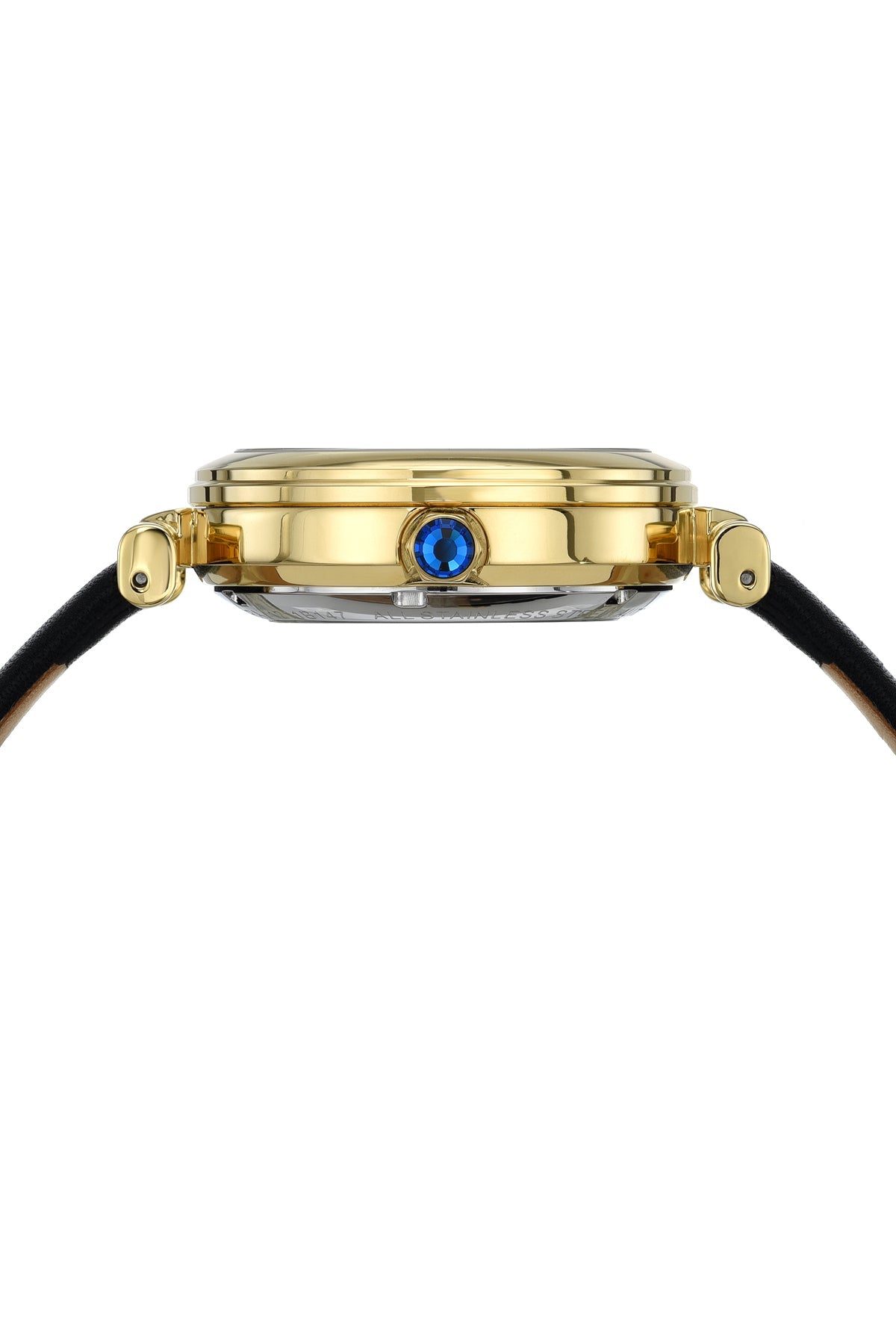 Laura Women's Topaz Gemstone Automatic Black & Gold Watch 1211BLAL