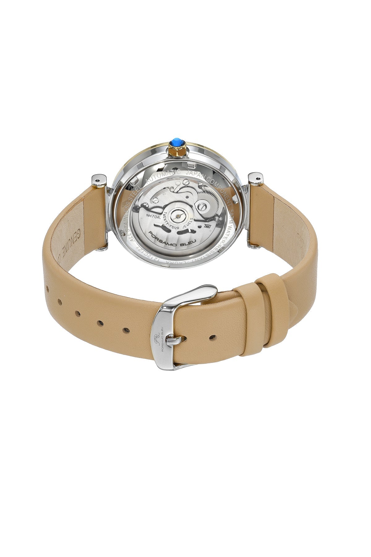 Laura Women's Topaz Gemstone Automatic Beige & Two Tone Watch 1212CLAL