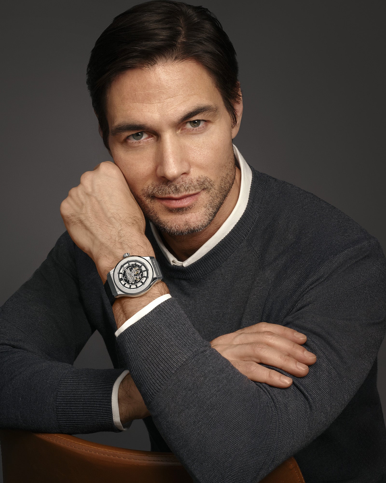 Cruz Men's Silicone Automatic Black & Silver Watch 1221BCRR