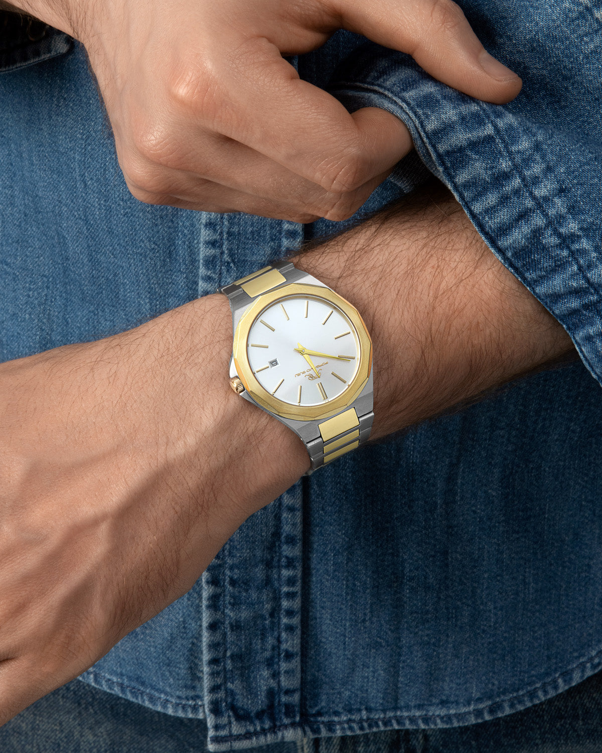 Alexander Stainless Steel Two Tone Men's Watch 1231CALS