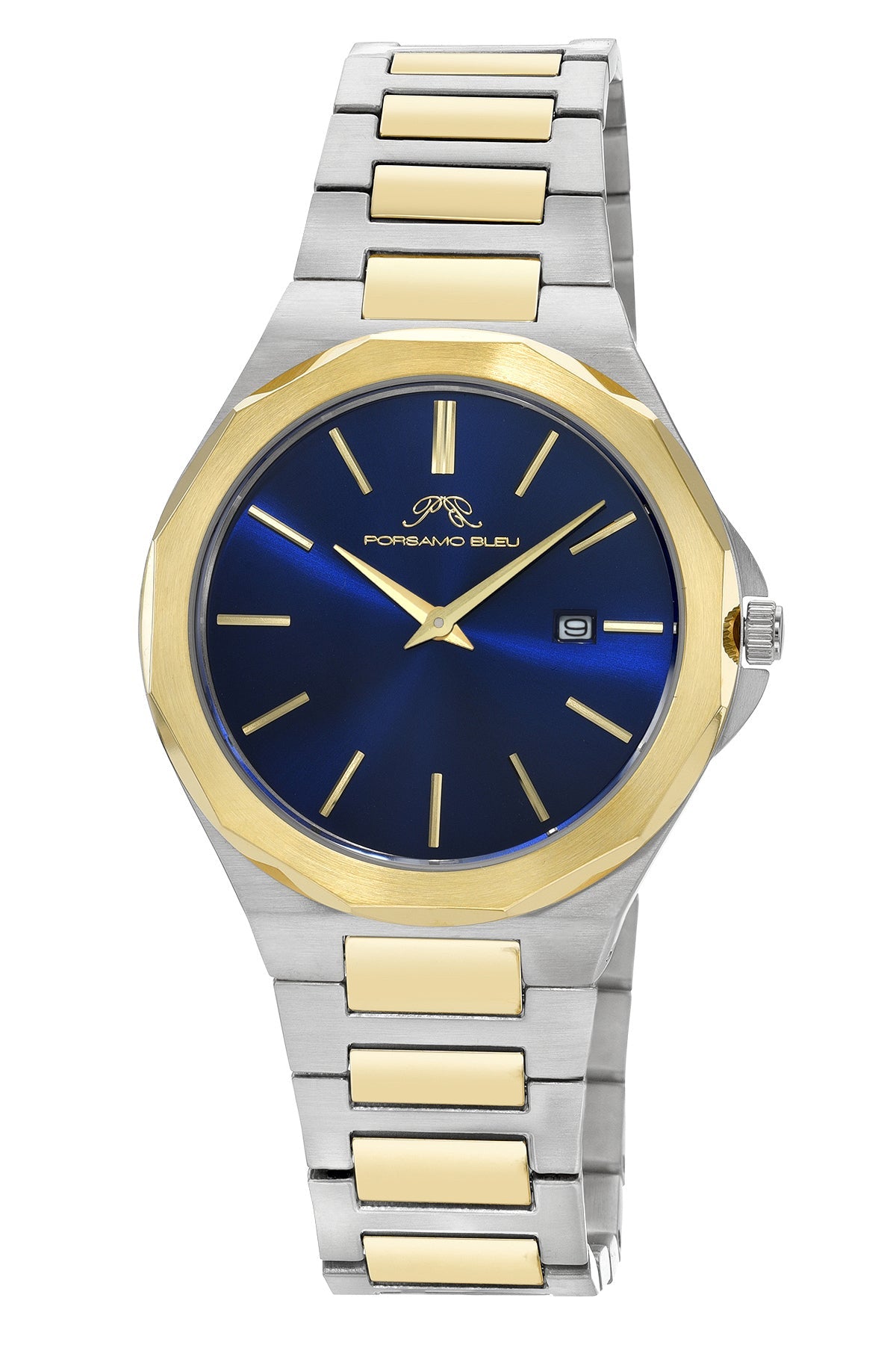 Alexander Stainless Steel Two Tone and Blue Men's Watch 1232CALS