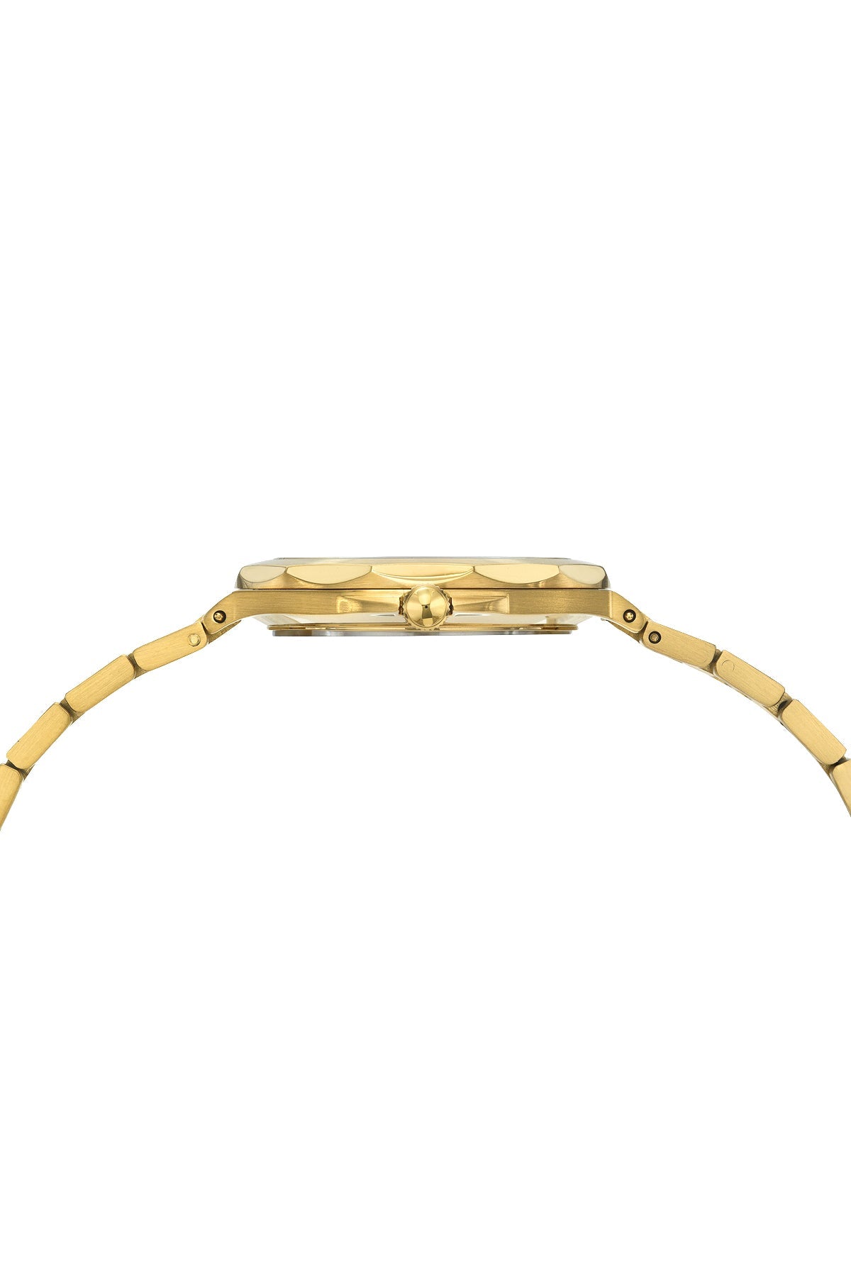 Victoria Stainless Steel Gold Tone and White Women's Crystal Watch 1242BVIS