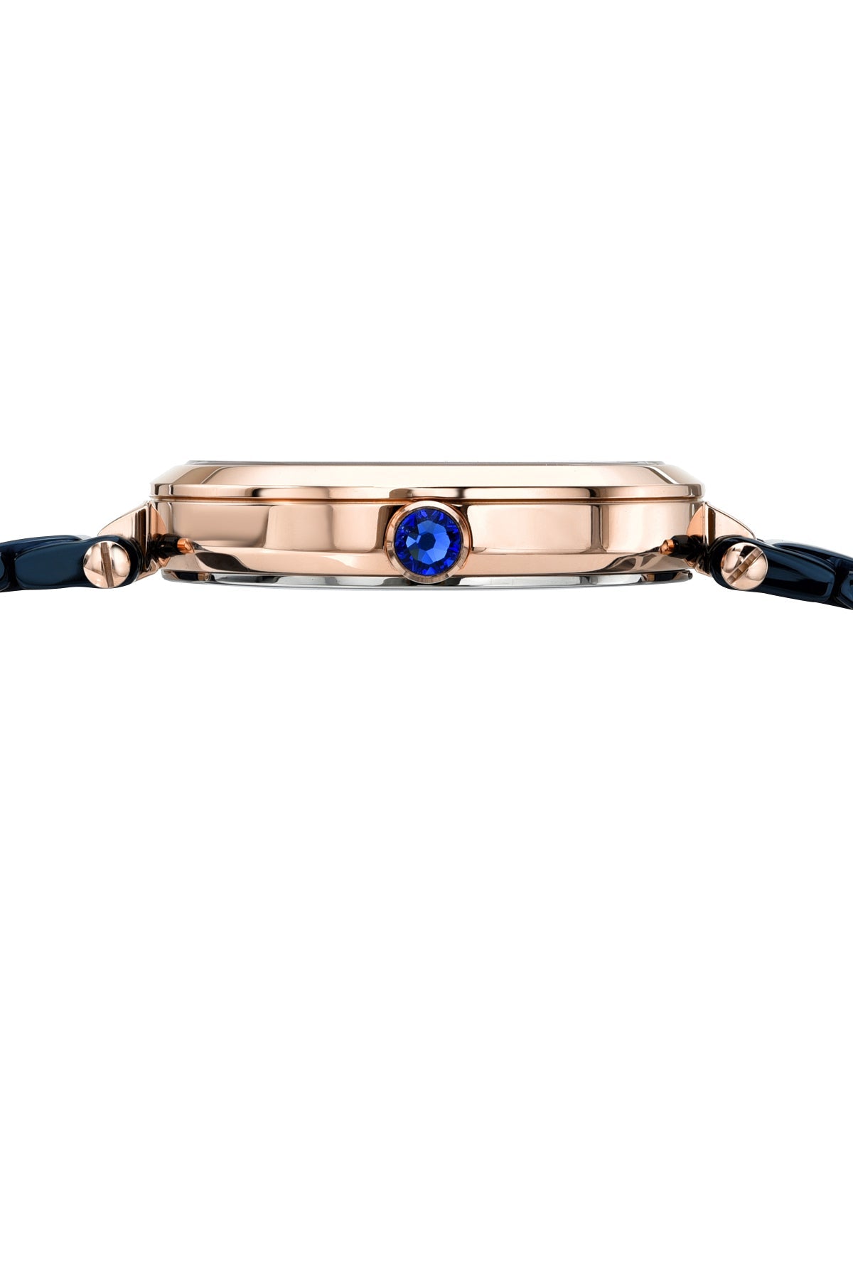 Natalie Stainless Steel Rose Tone and Blue Women's Watch 1252ANAS