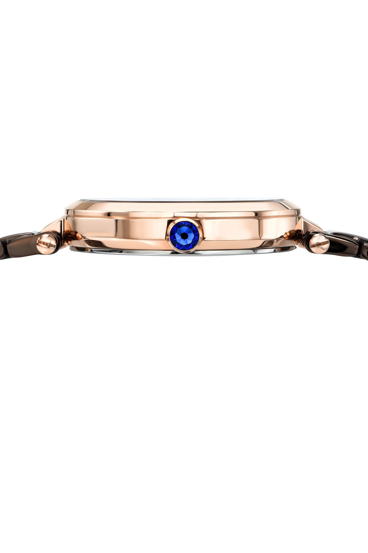 Natalie Stainless Steel Rose Tone and Brown Women's Watch 1252BNAS