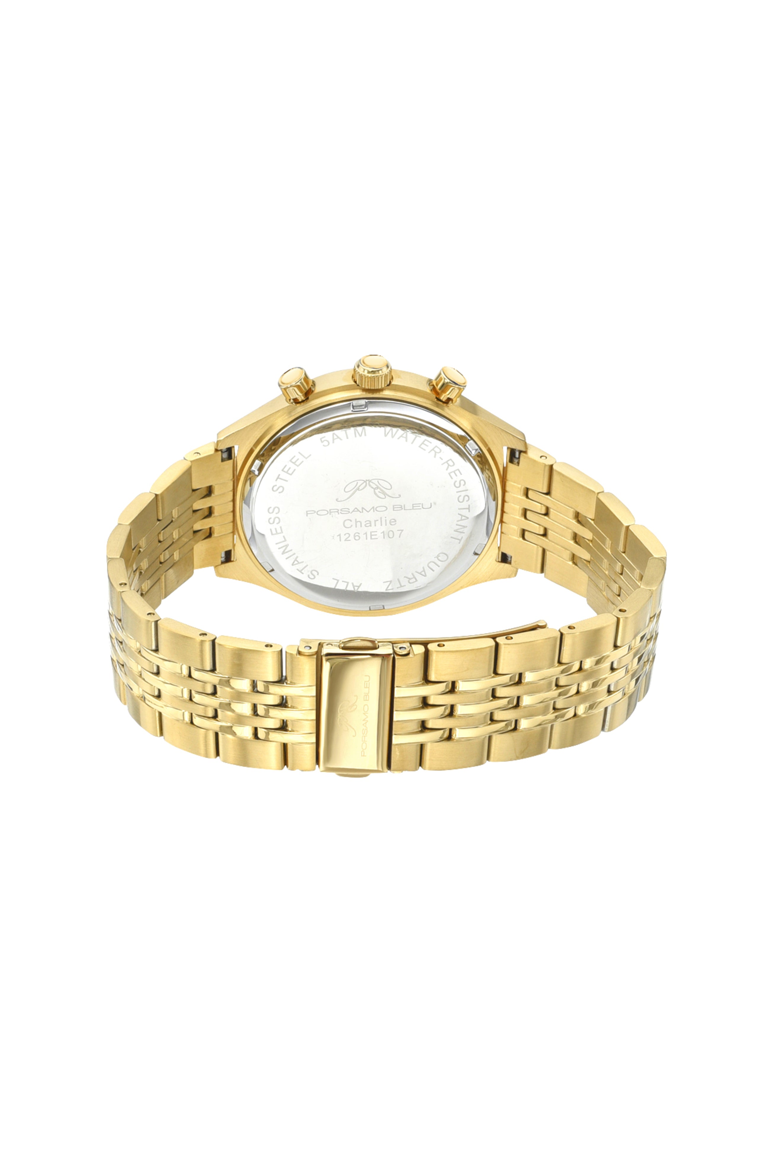 Charlie Stainless Steel Gold Tone Men's Watch 1261ECHS