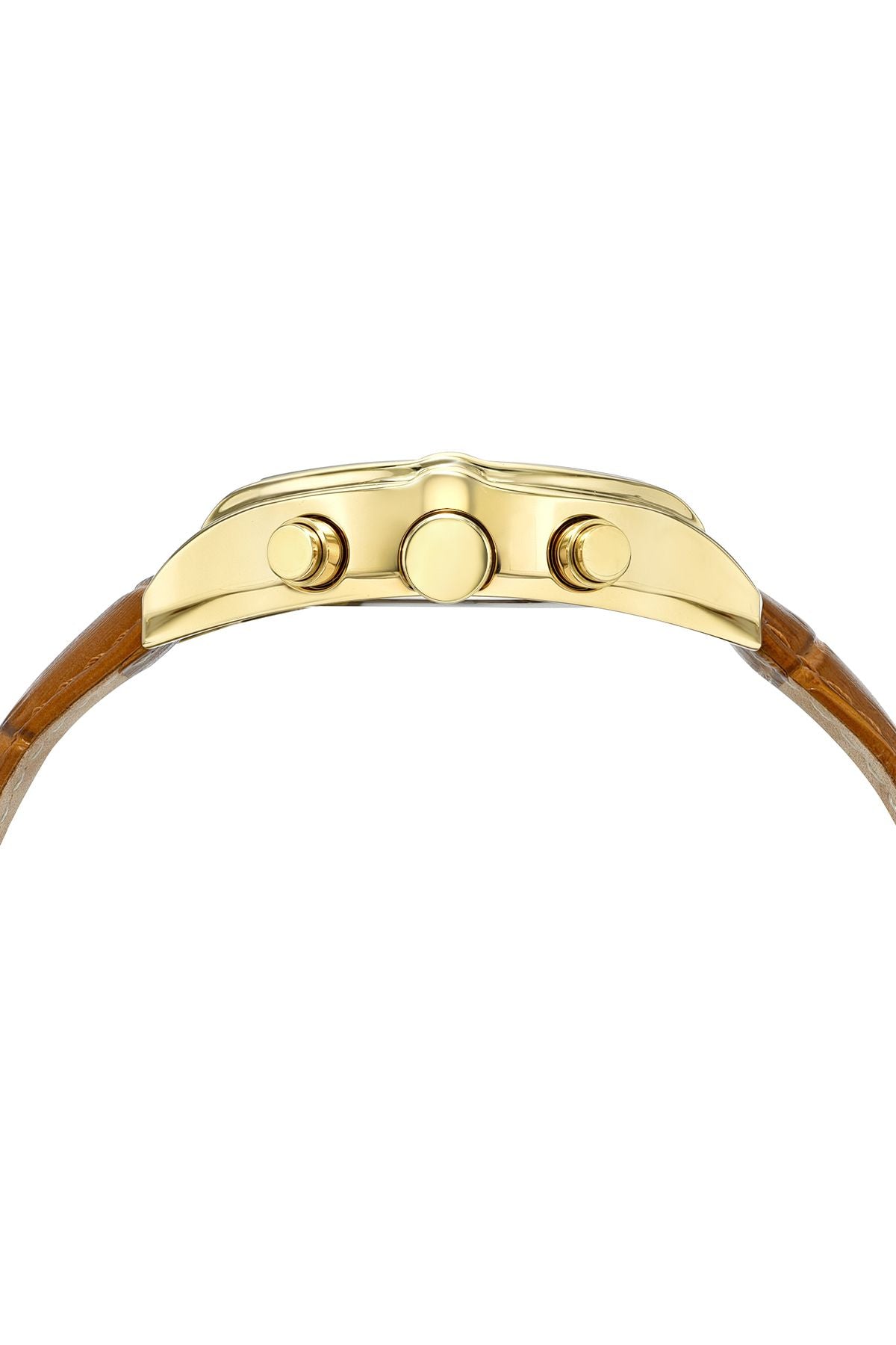 Roman Genuine Leather Gold Tone & Brown Men's Watch 1292DROL