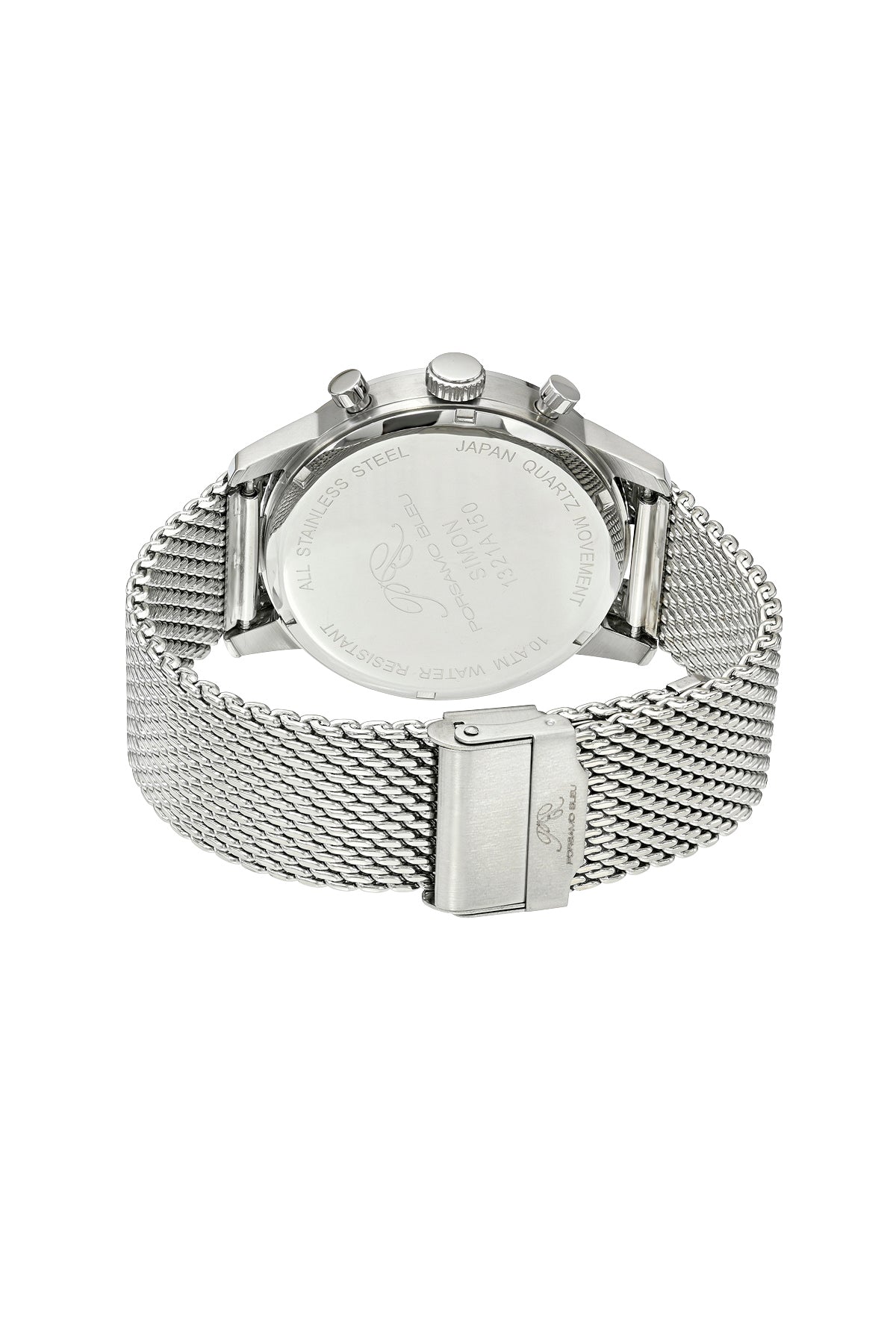 Simon Stainless Steel Silver Tone and White Men's Chronograph Watch 1321ASIS