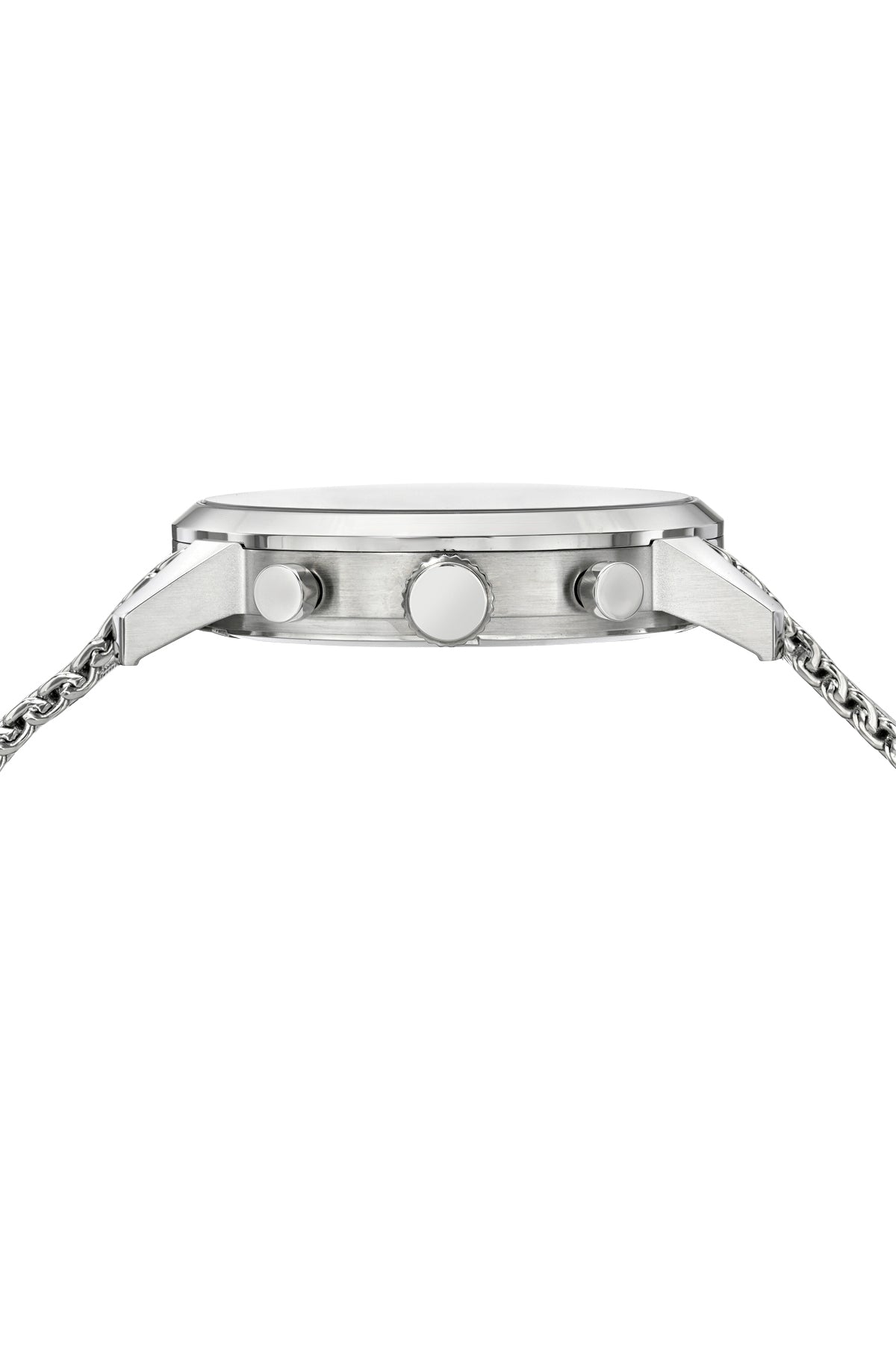 Simon Stainless Steel Silver Tone and Black Men's Chronograph Watch 1321BSIS