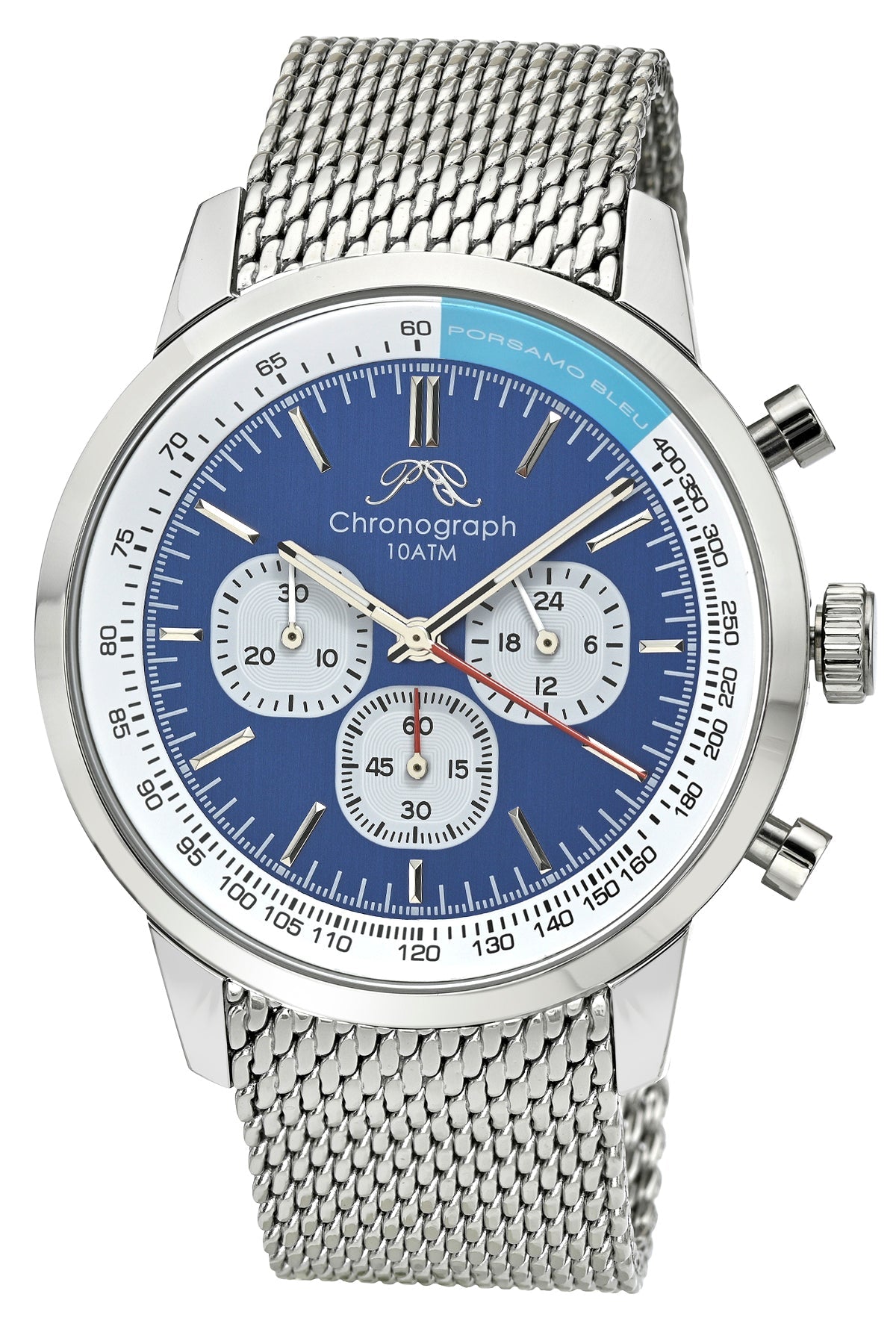 Simon Stainless Steel Silver Tone and Blue Men's Chronograph Watch 1321CSIS