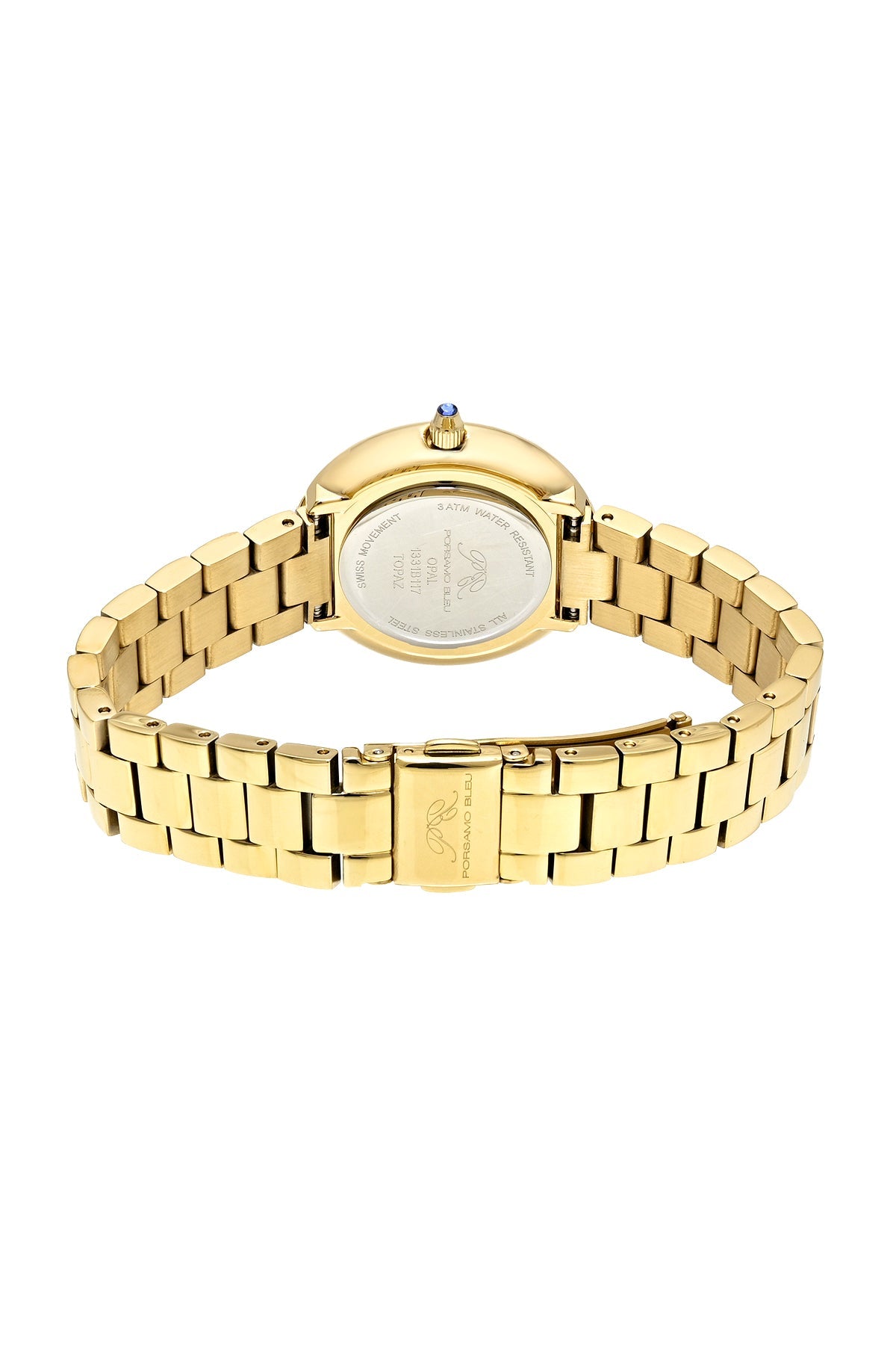 Opal Stainless Steel Gold Tone Gemstone Women's Watch 1331BOPS