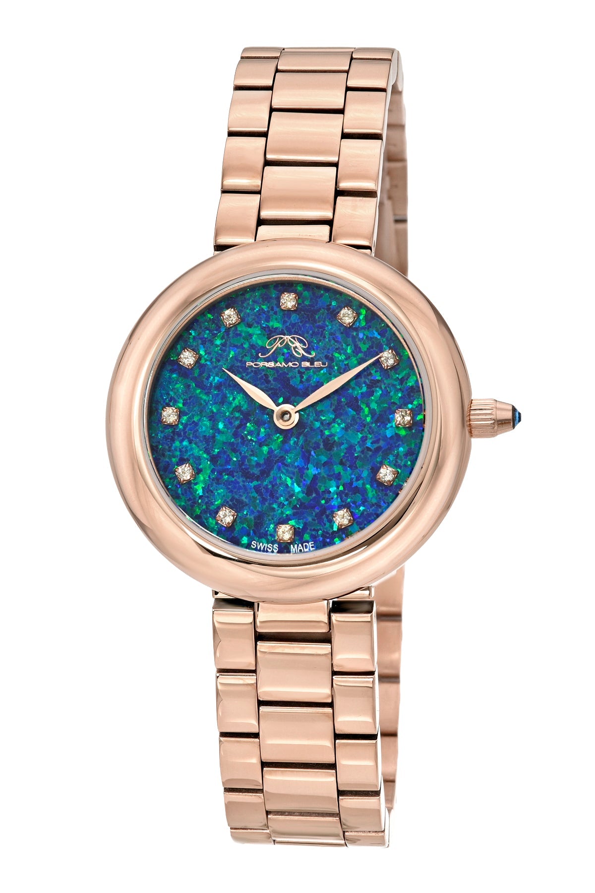 Opal Stainless Steel Rose Tone Gemstone Women's Watch 1331COPS