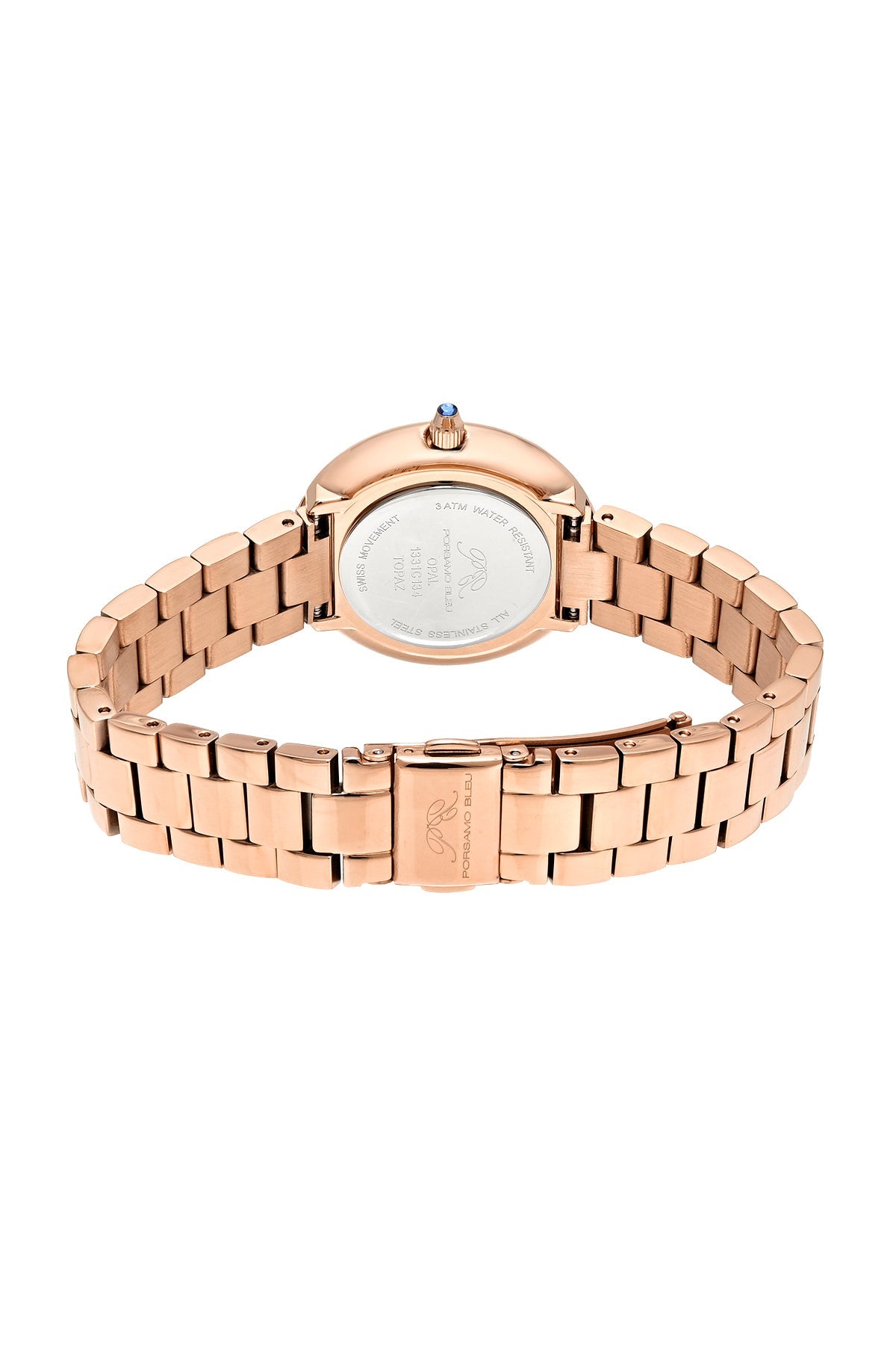 Opal Stainless Steel Rose Tone Gemstone Women's Watch 1331COPS