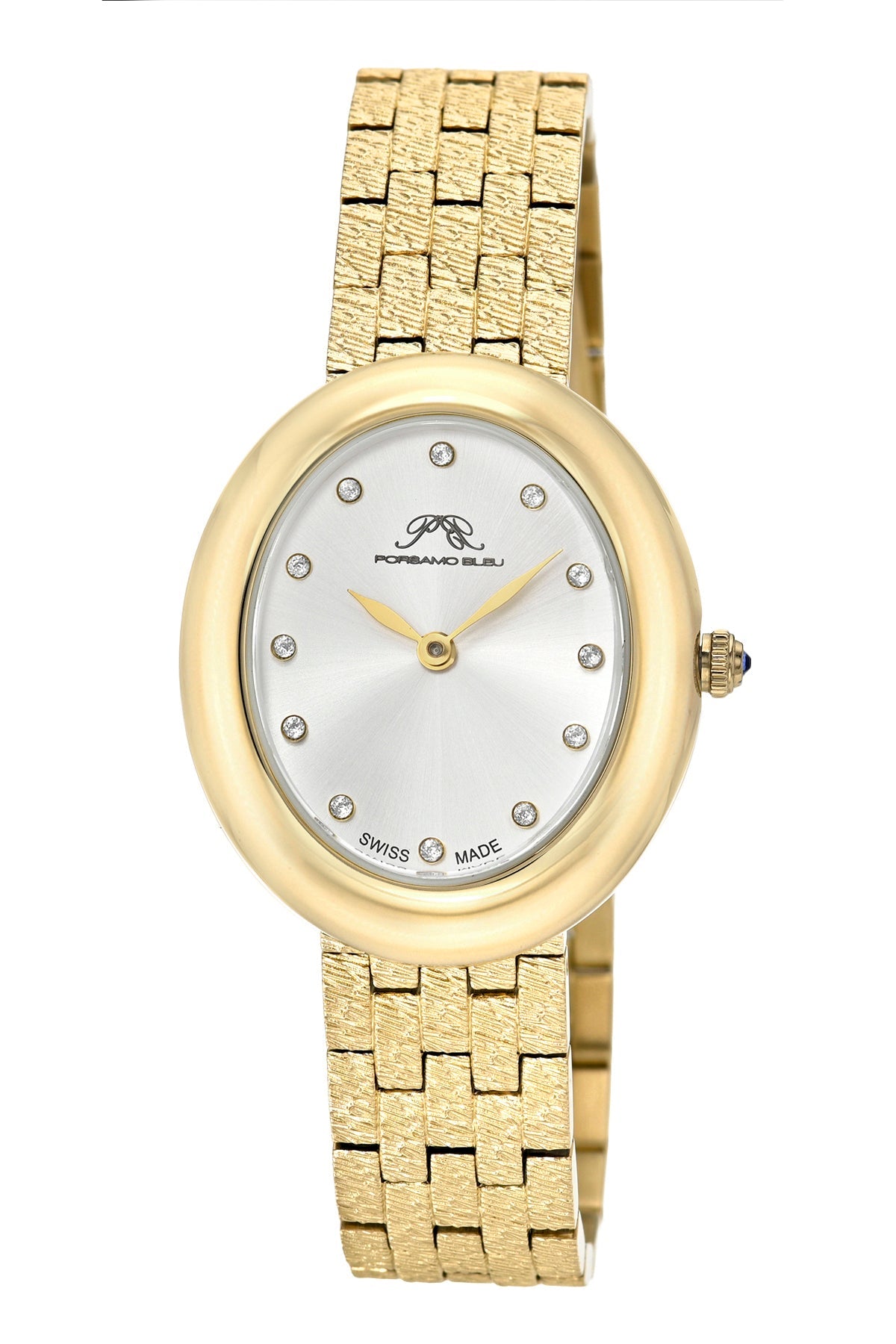 Angelica Oval Stainless Steel Gold Tone Women's Watch 1343BANS