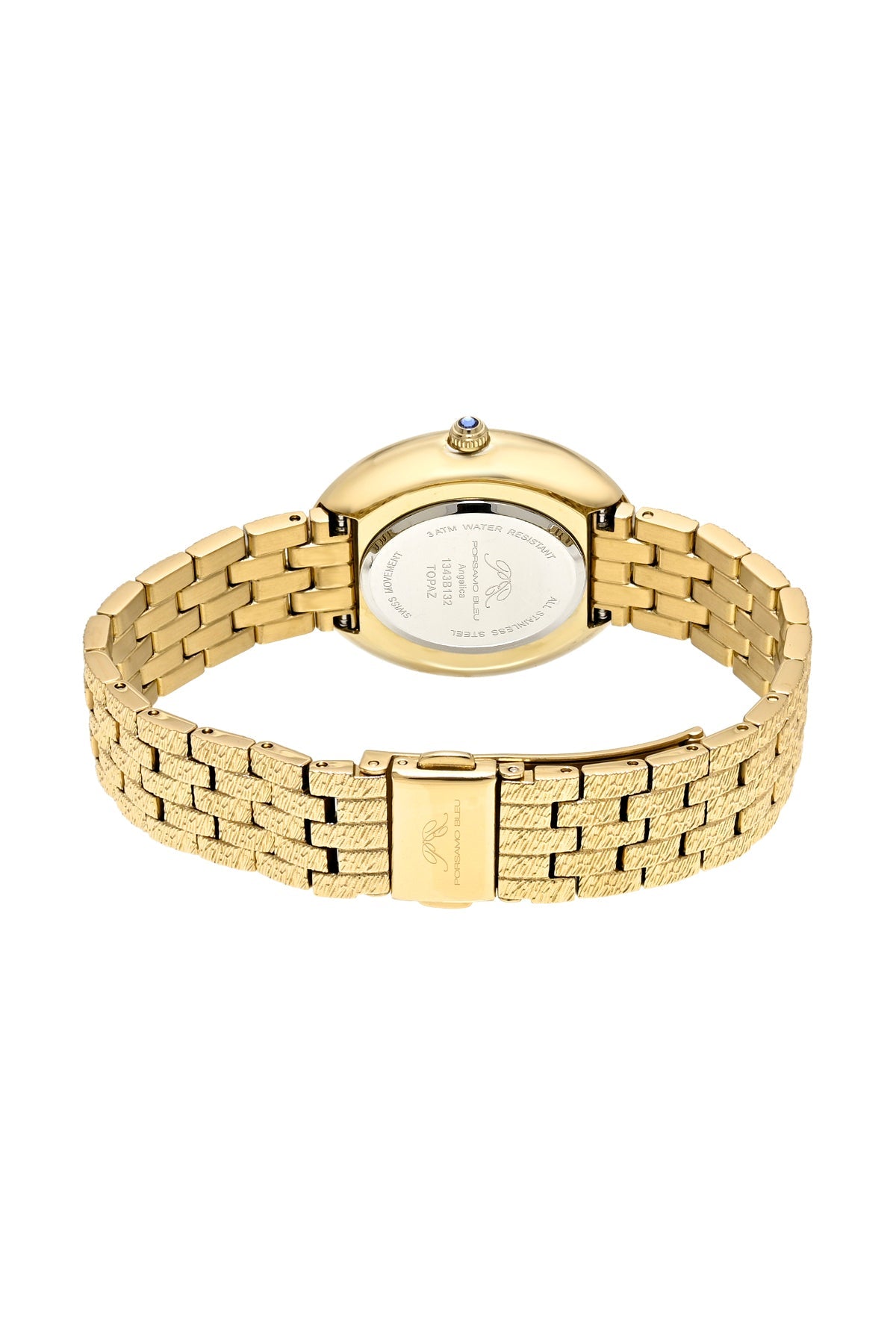 Angelica Oval Stainless Steel Gold Tone Women's Watch 1343BANS