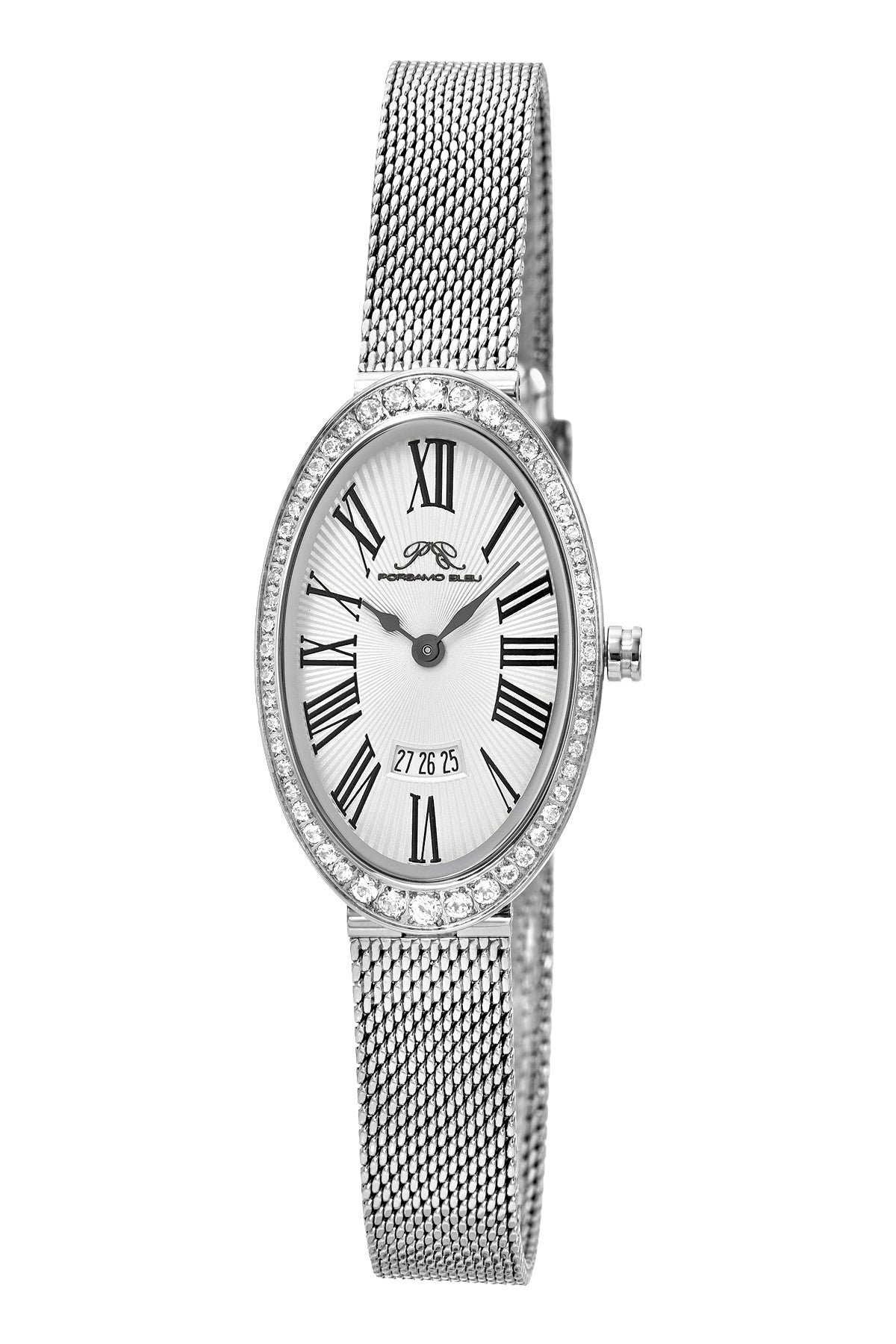 Eloise Oval Topaz Stainless Steel Silver Tone Women's Watch 1352AELS
