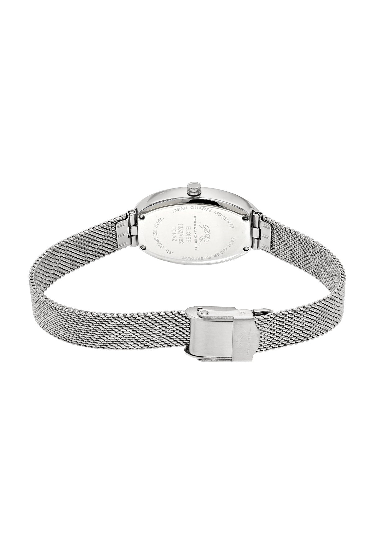 Eloise Oval Topaz Stainless Steel Silver Tone Women's Watch 1352AELS