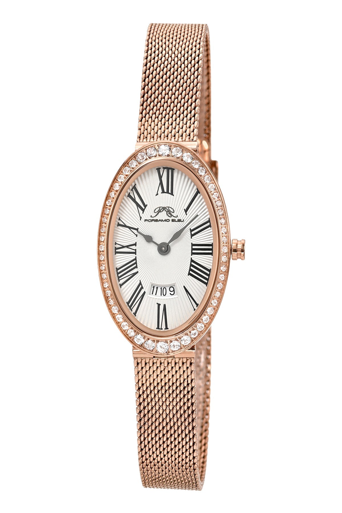 Eloise Oval Topaz Stainless Steel Rose Tone Women's Watch 1352CELS