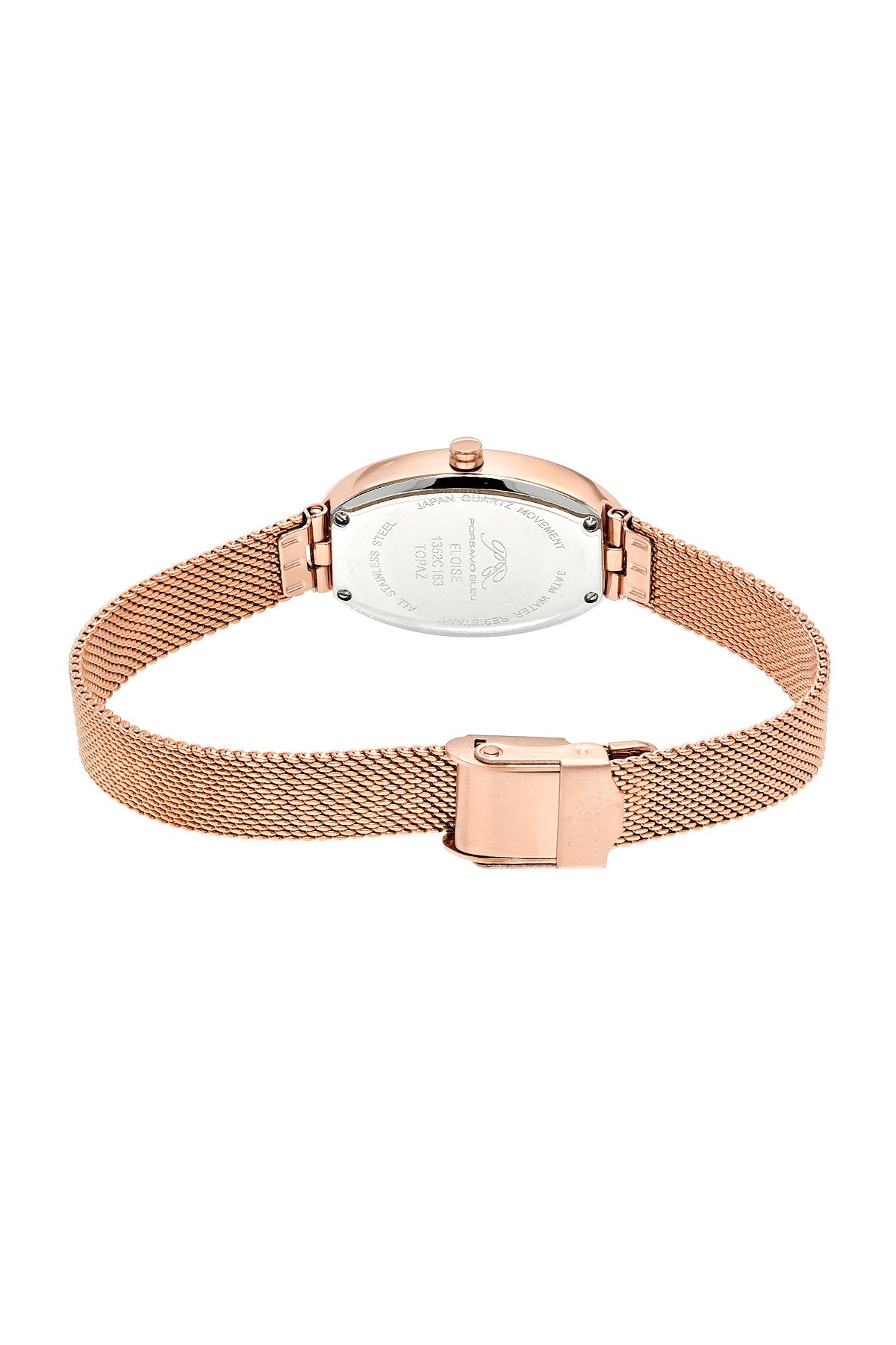 Eloise Oval Topaz Stainless Steel Rose Tone Women's Watch 1352CELS