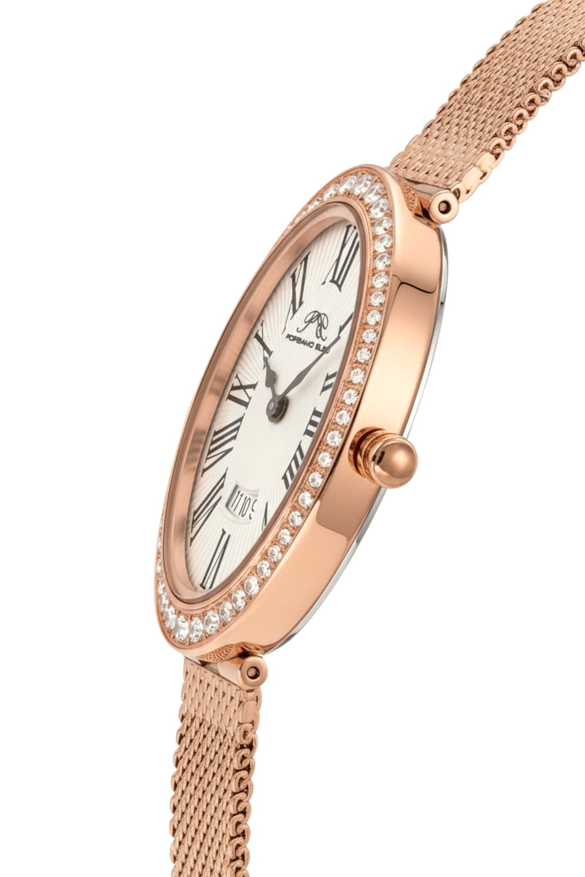Porsamo Bleu Eloise Oval Topaz Stainless Steel Rose Tone Women's Watch 1352CELS