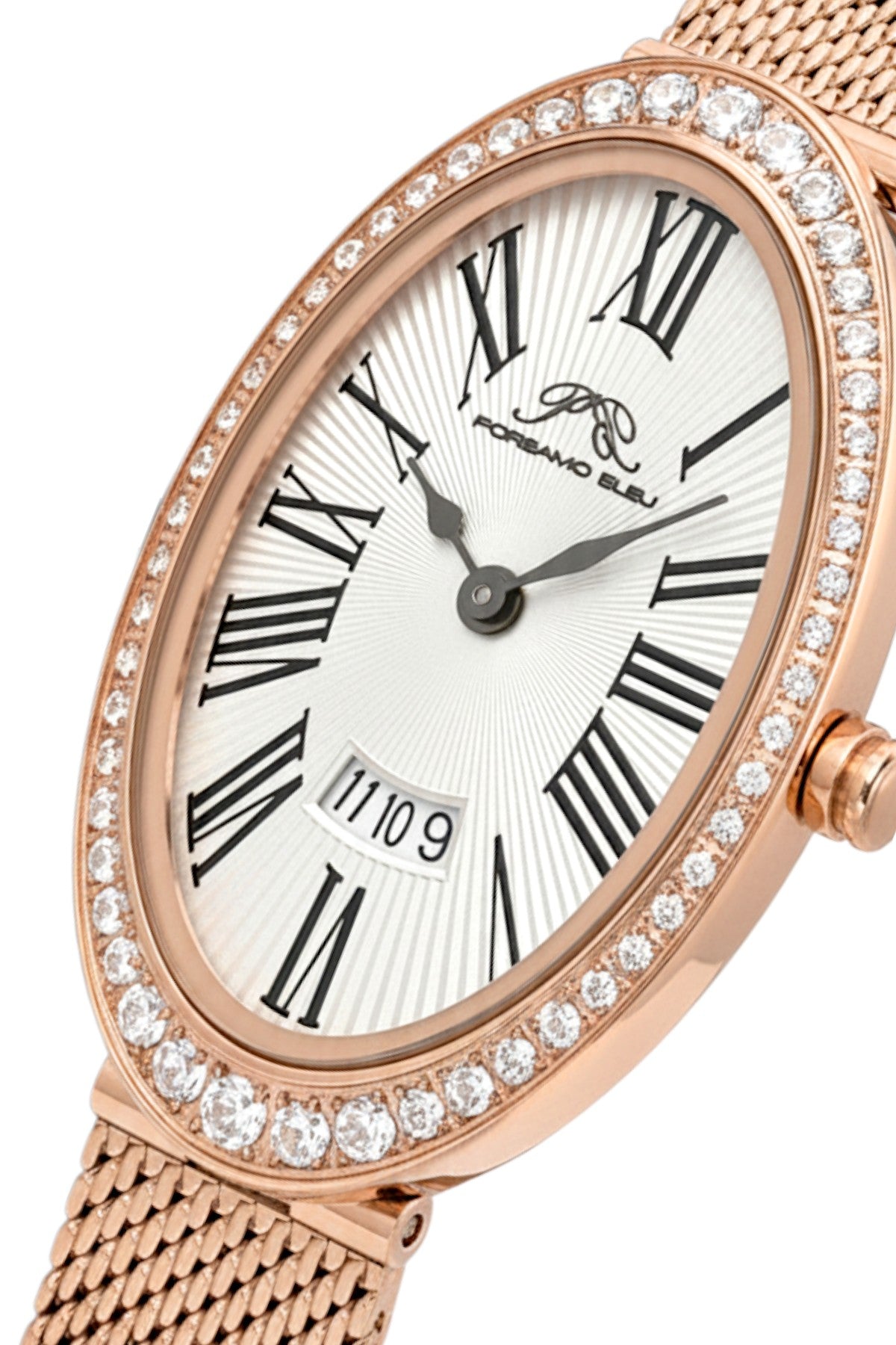 Porsamo Bleu Eloise Oval Topaz Stainless Steel Rose Tone Women's Watch 1352CELS