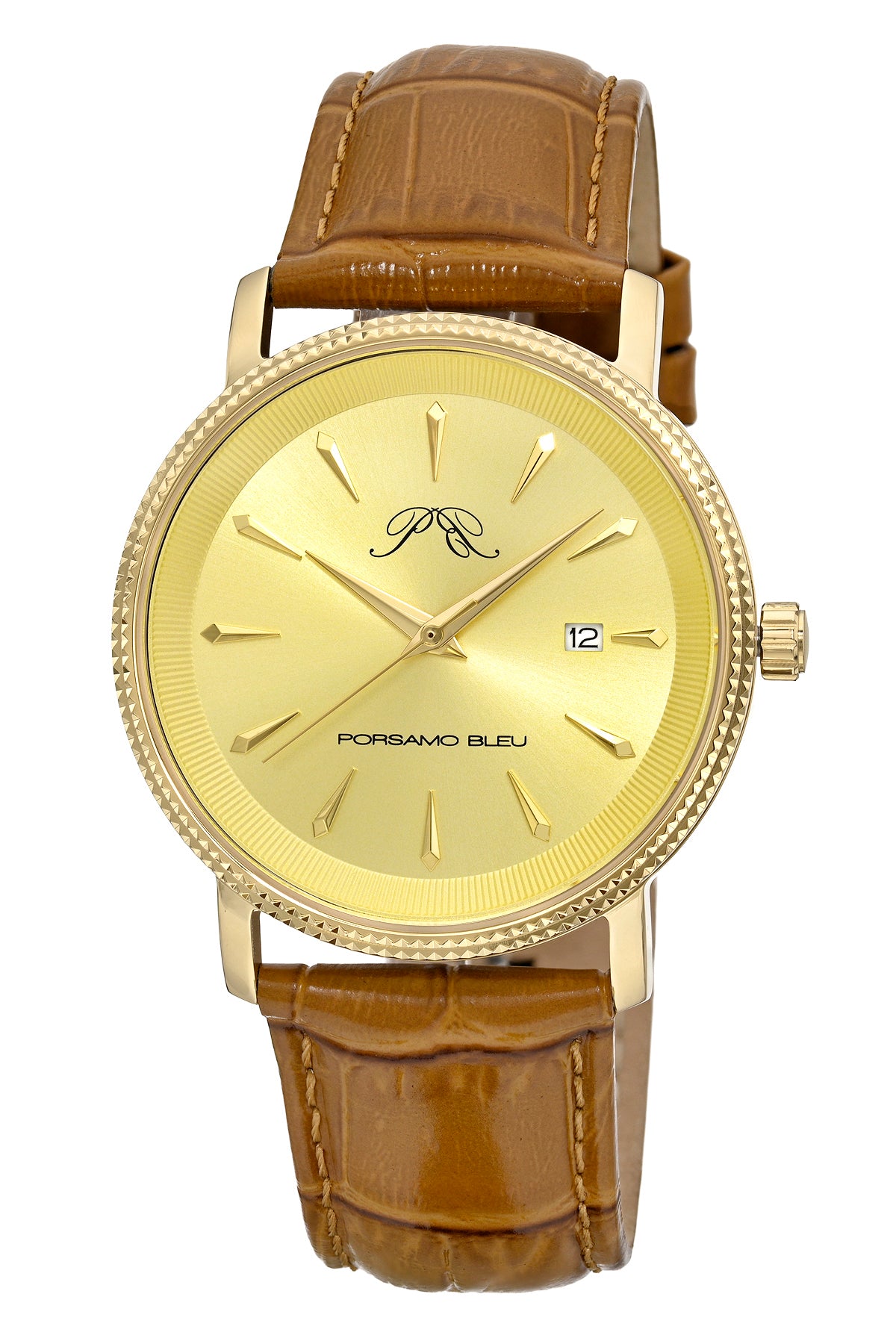 Veritas 2 Genuine Leather Gold Tone and Brown Men's Watch 1362FVEL