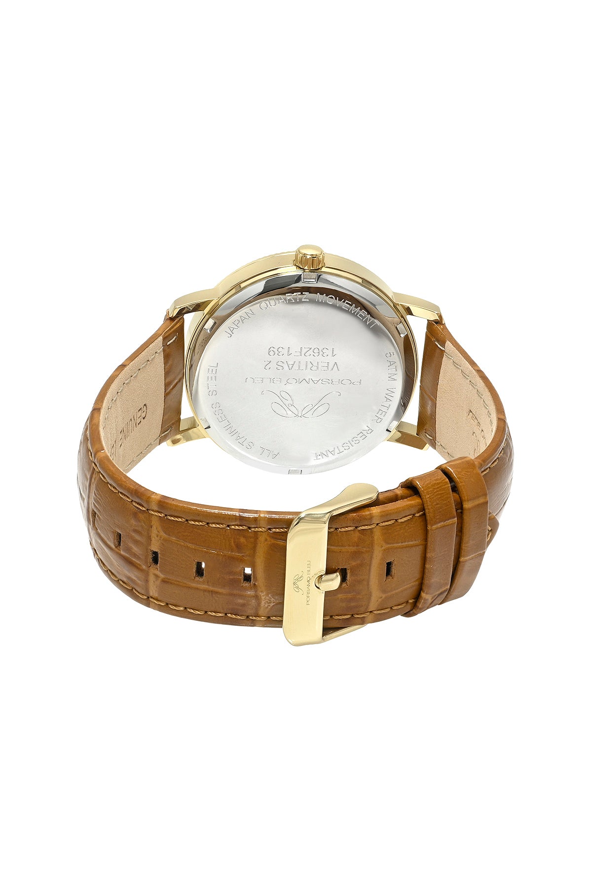 Veritas 2 Genuine Leather Gold Tone and Brown Men's Watch 1362FVEL