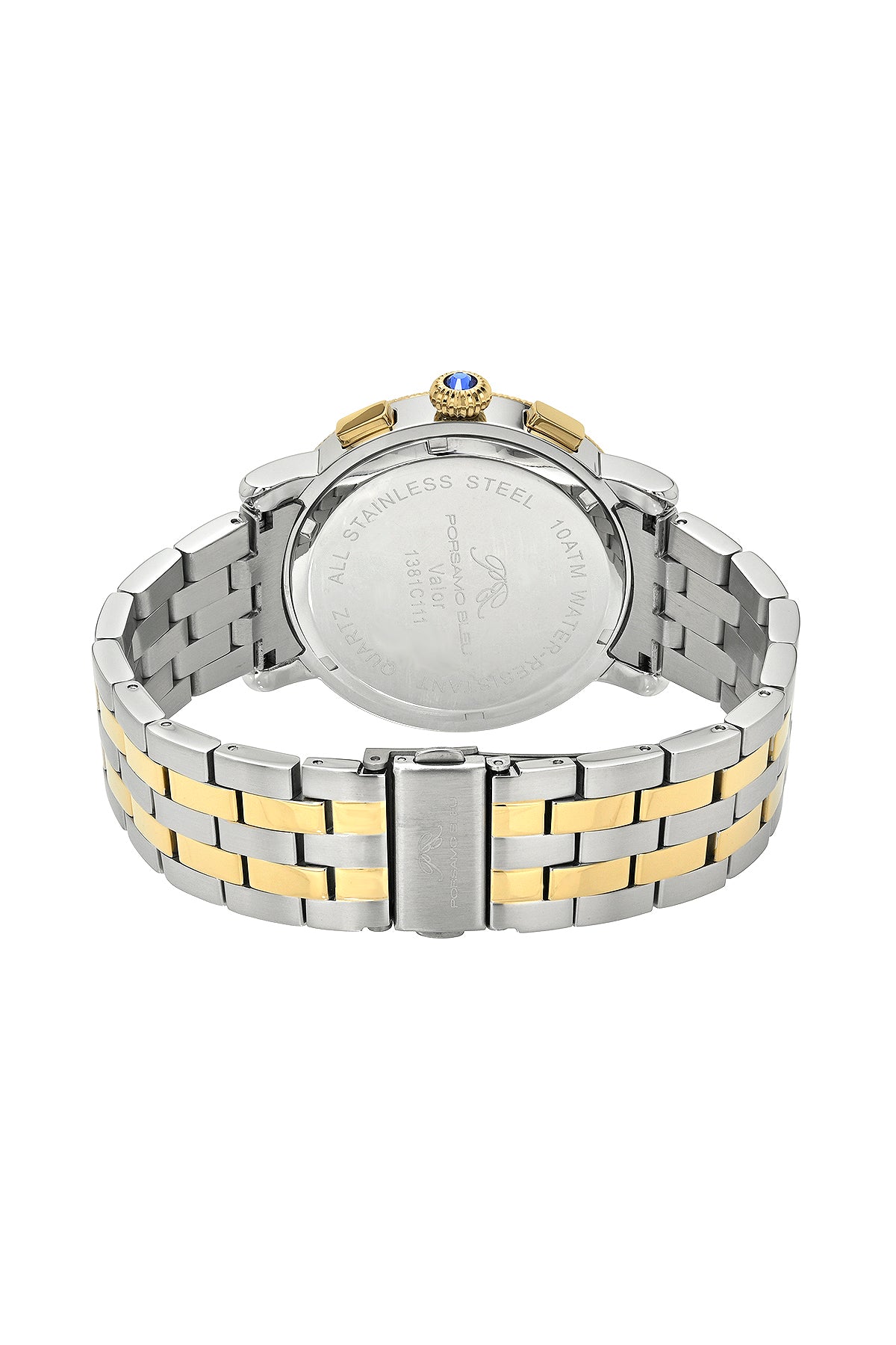 Porsamo Bleu Valor Luxury Chronograph Men's Stainless Steel Watch, With White Dial, Two Tone 1381CVAS