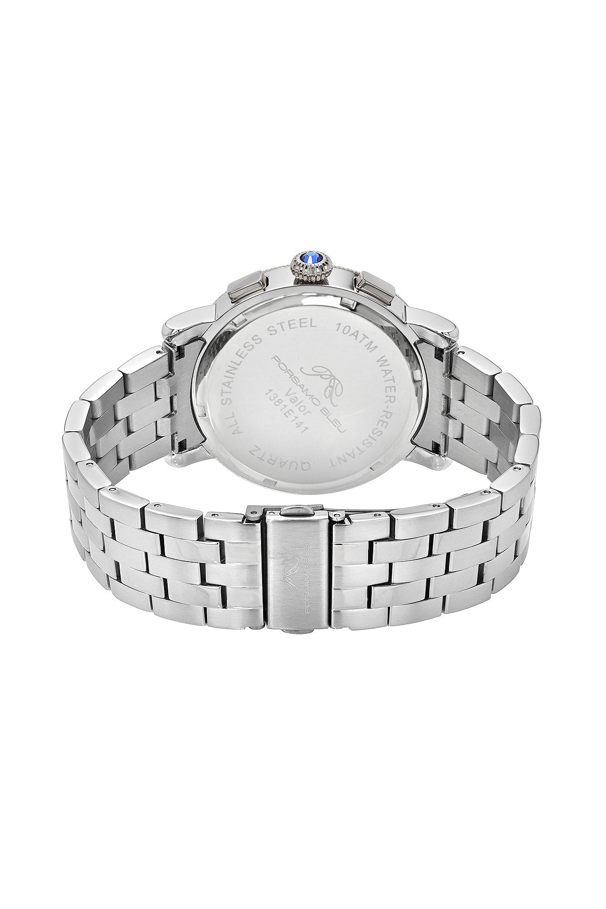 Porsamo Bleu Valor Luxury Chronograph Men's Stainless Steel Watch, With Blue Dial, Silver Tone 1381EVAS