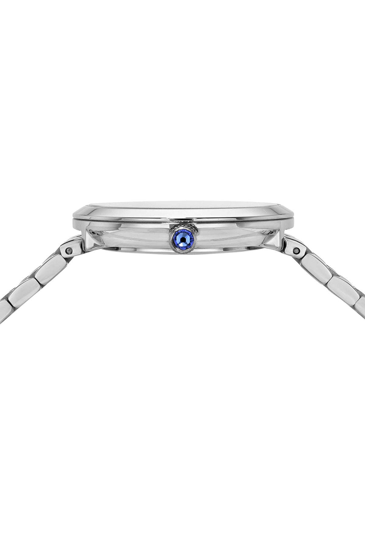 Porsamo Bleu Clementine Luxury Womens' Stainless Steel Watch With White Guilloché Dial, Silver Tone 1531ACLS