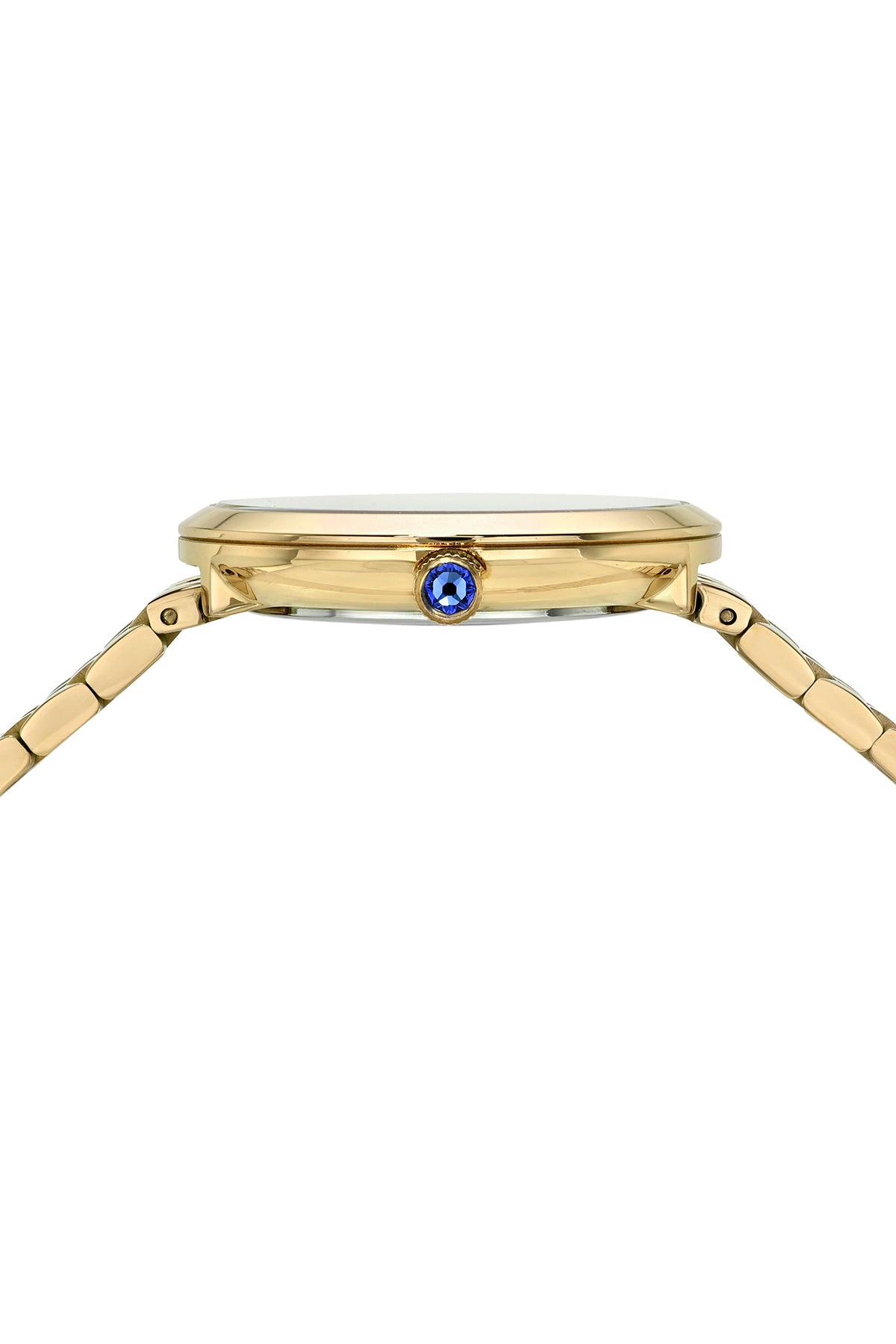 Porsamo Bleu Clementine Luxury Womens' Stainless Steel Watch With White Guilloché Dial, Gold Tone 1531BCLS