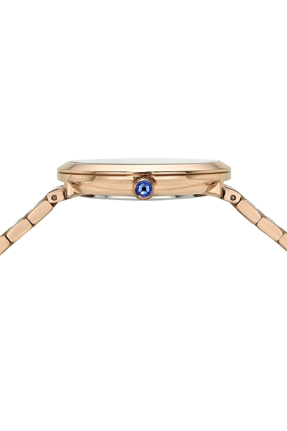 Porsamo Bleu Clementine Luxury Womens' Stainless Steel Watch With White Guilloché Dial, Rose Tone 1531CCLS