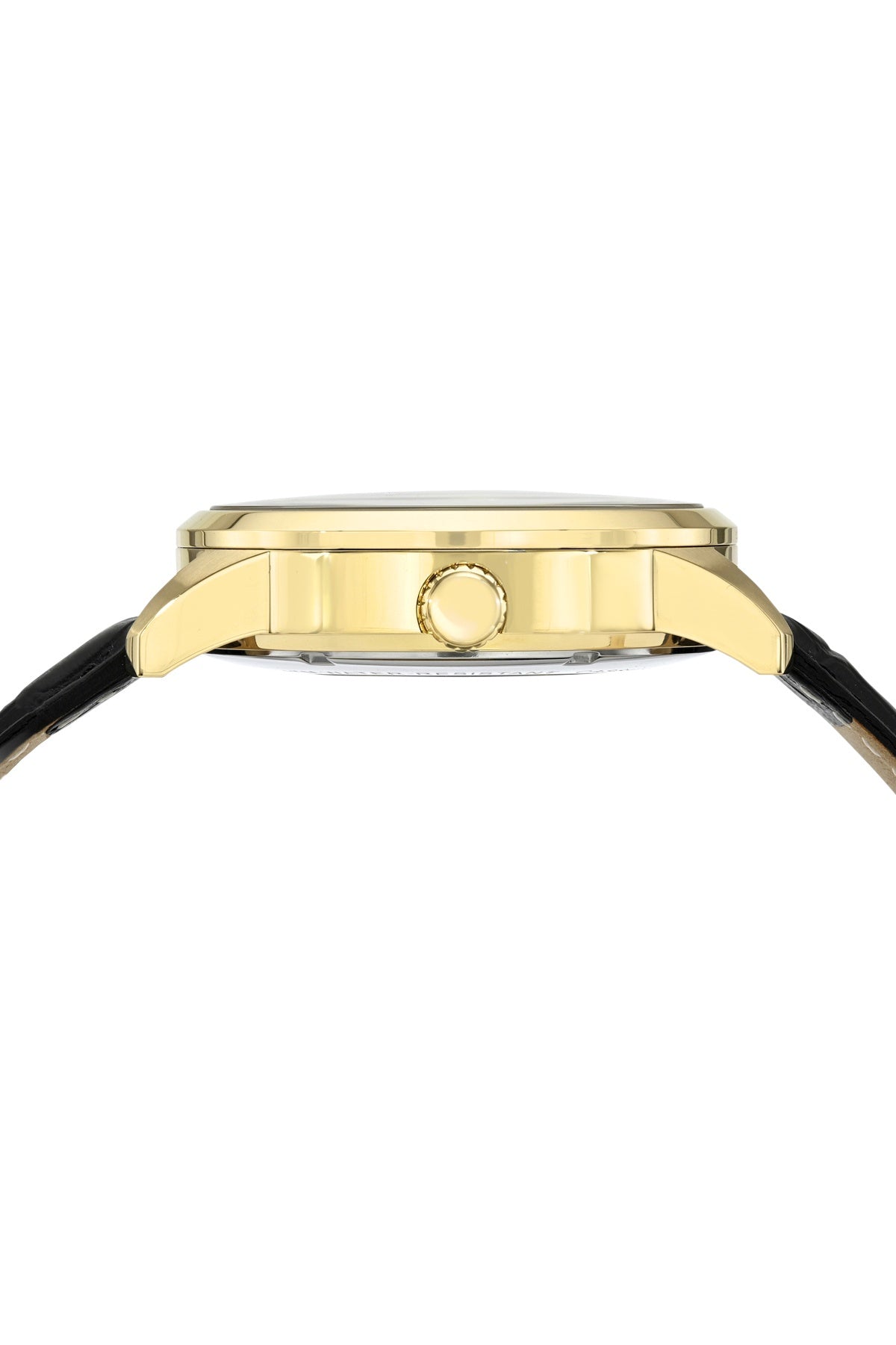 Cassius Genuine Leather Black & Gold Men's Automatic Watch 802ECAL