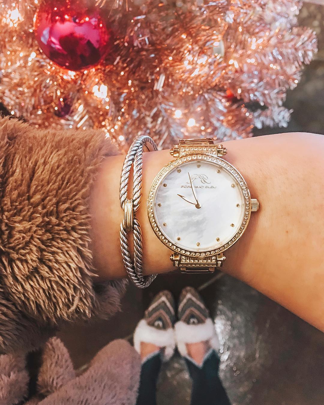 Chantal Stainless Steel Gold Women's Topaz Watch 671BCHS